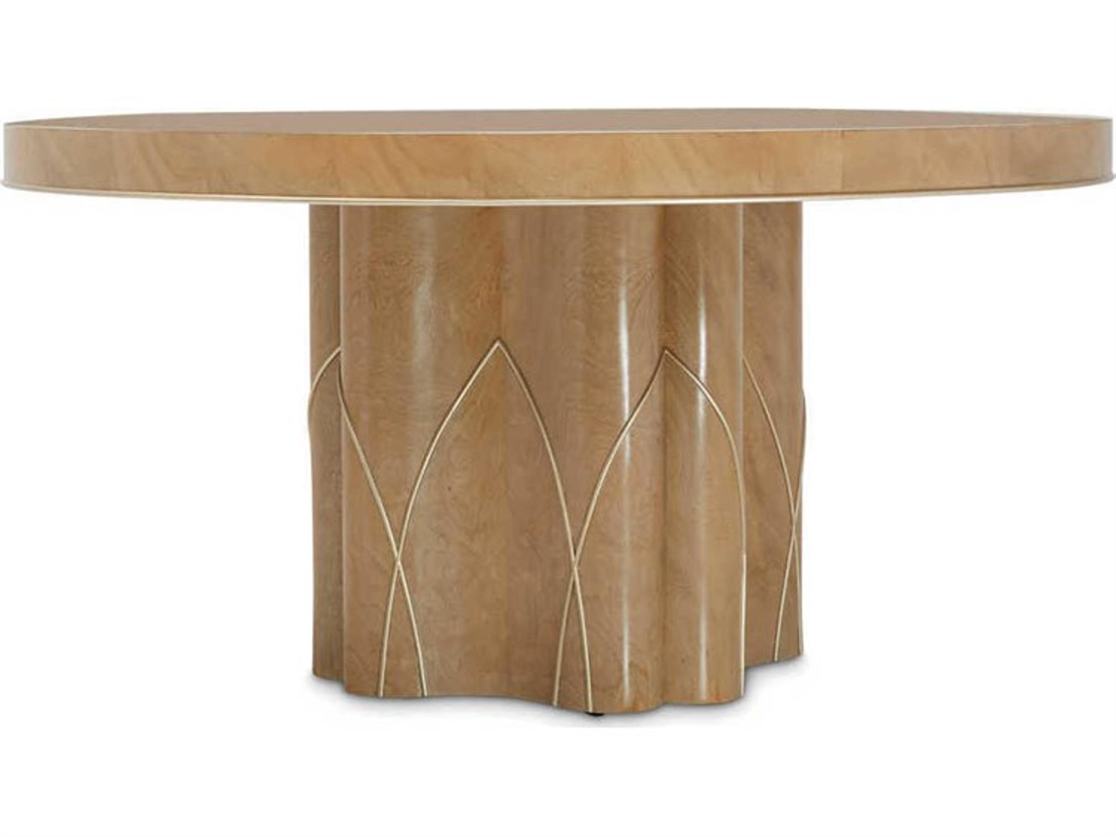 Villa Cherie - Caramel Round Wood Dining Table