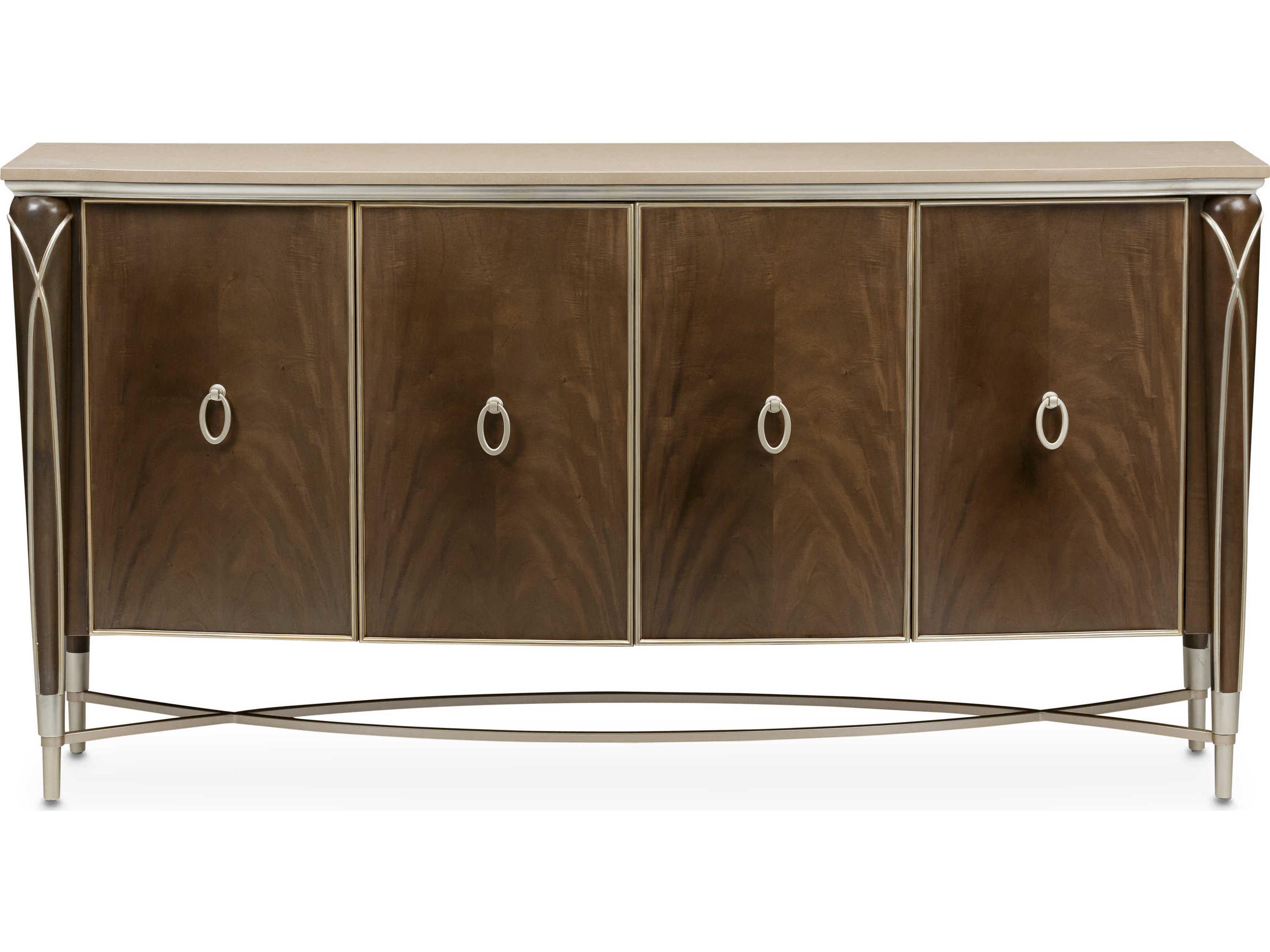 Luxecor Gilded 74" Birch Wood Sideboard
