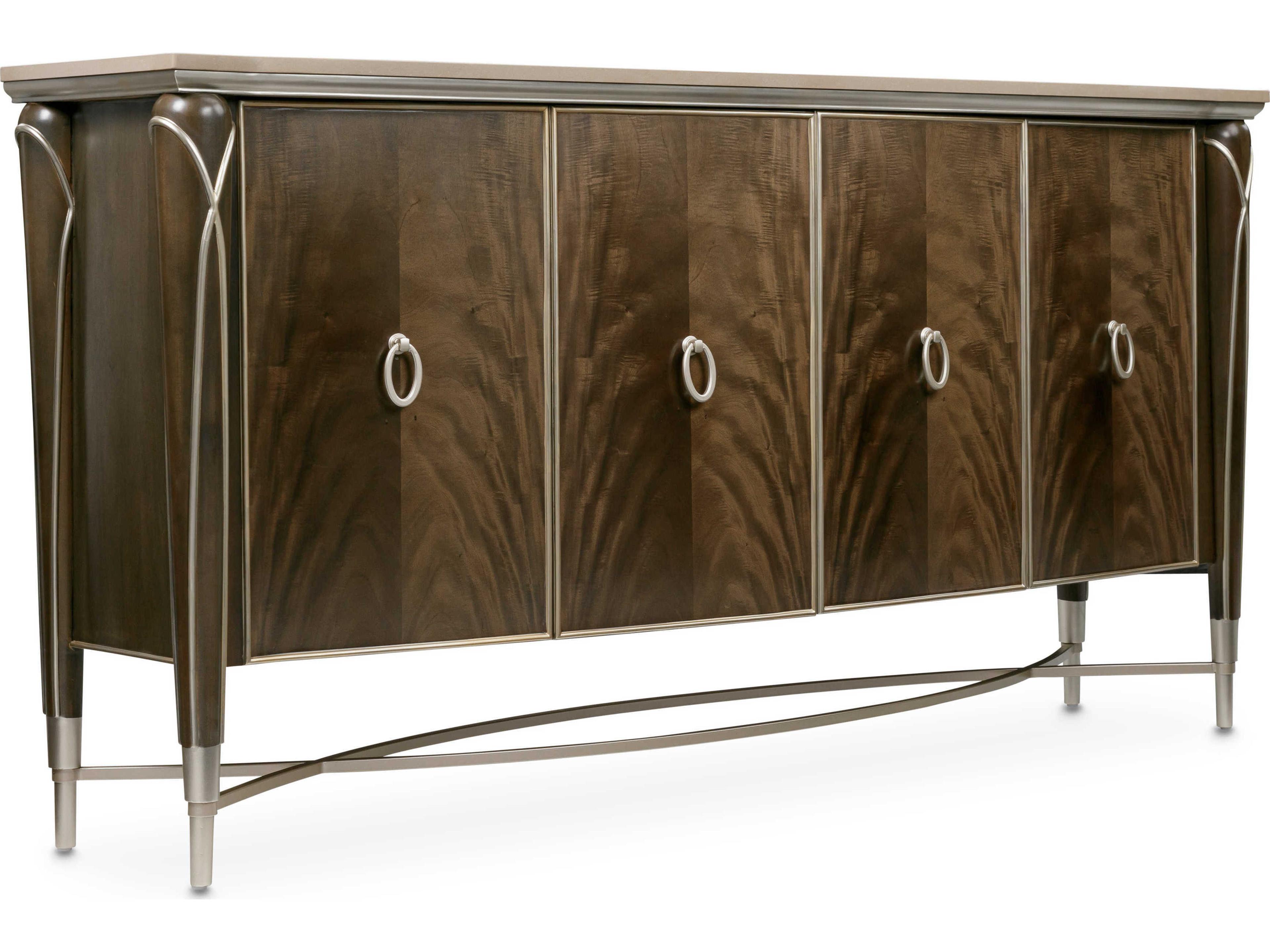 Luxecor Gilded 74" Birch Wood Sideboard