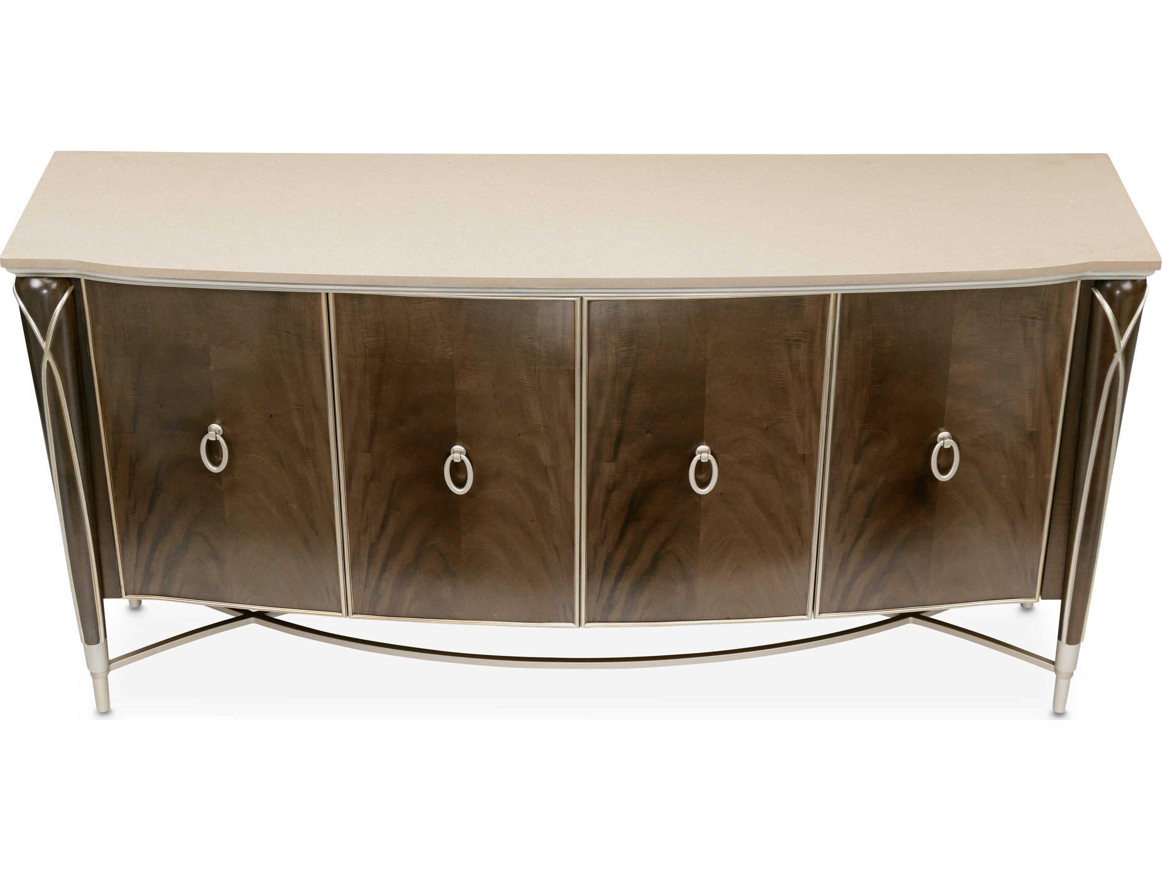 Luxecor Gilded 74" Birch Wood Sideboard