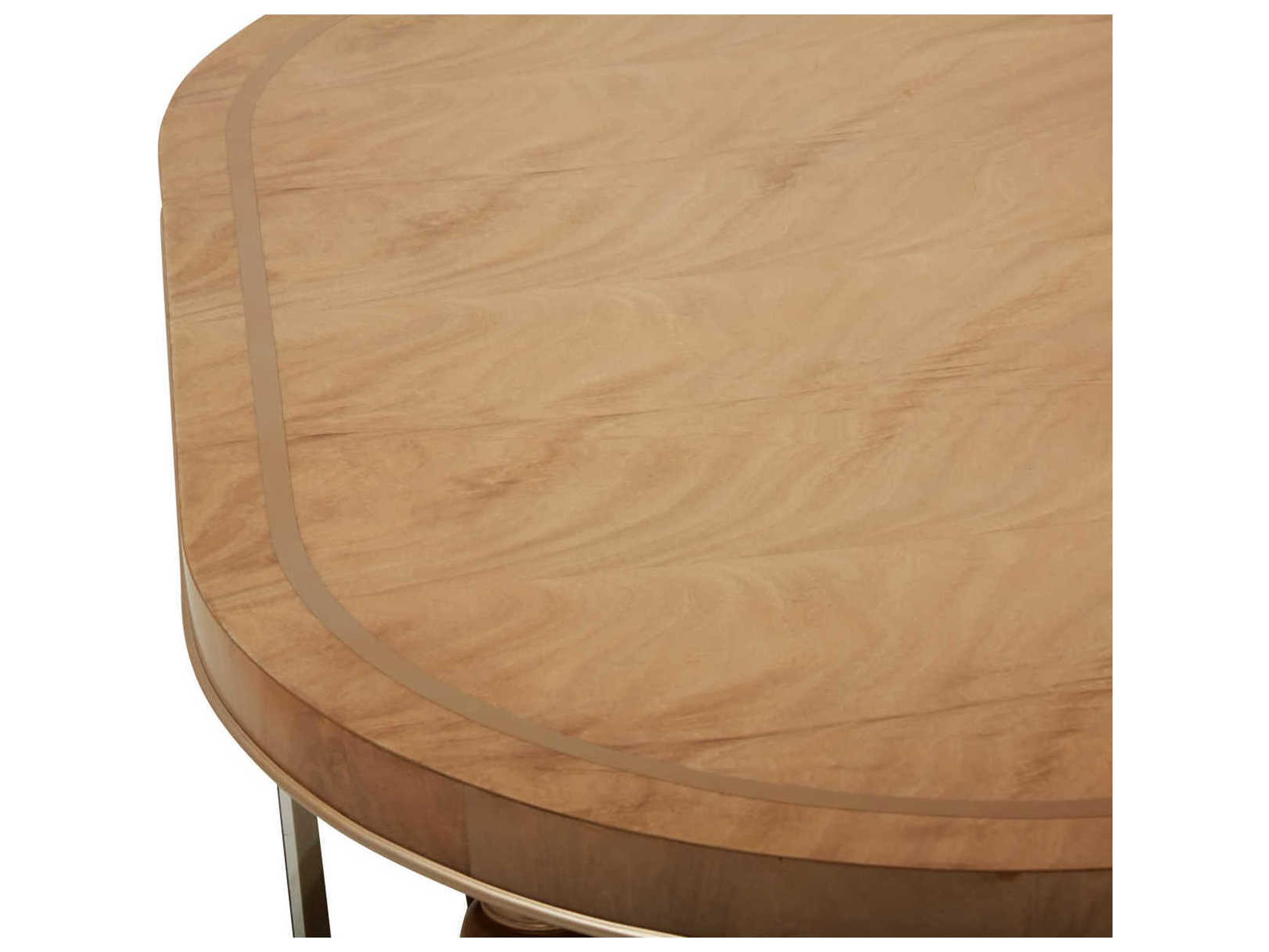 Luxecor Gilded Oval Wood Cocktail Table