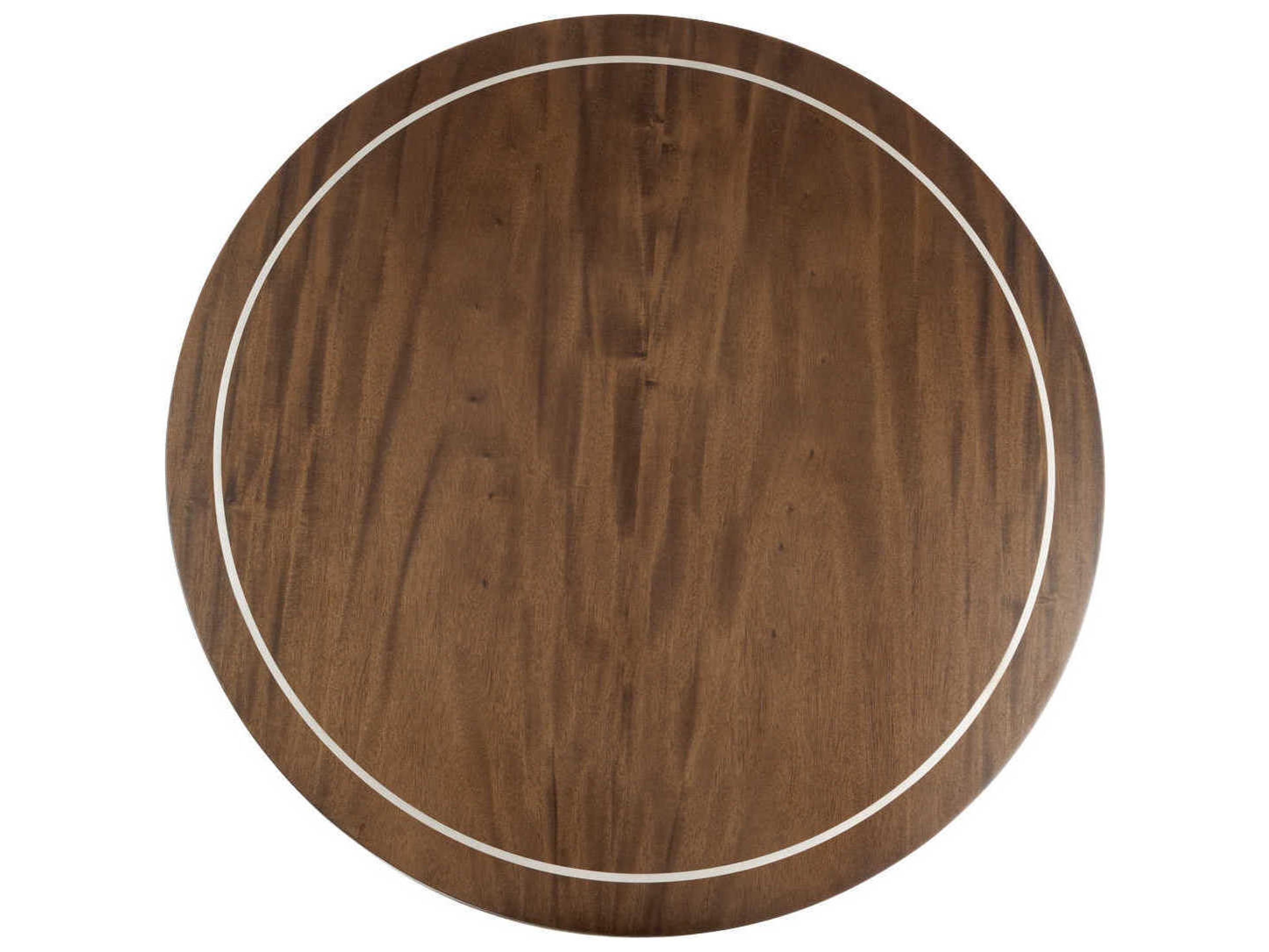 Luxecor Gilded Round Wood End Table