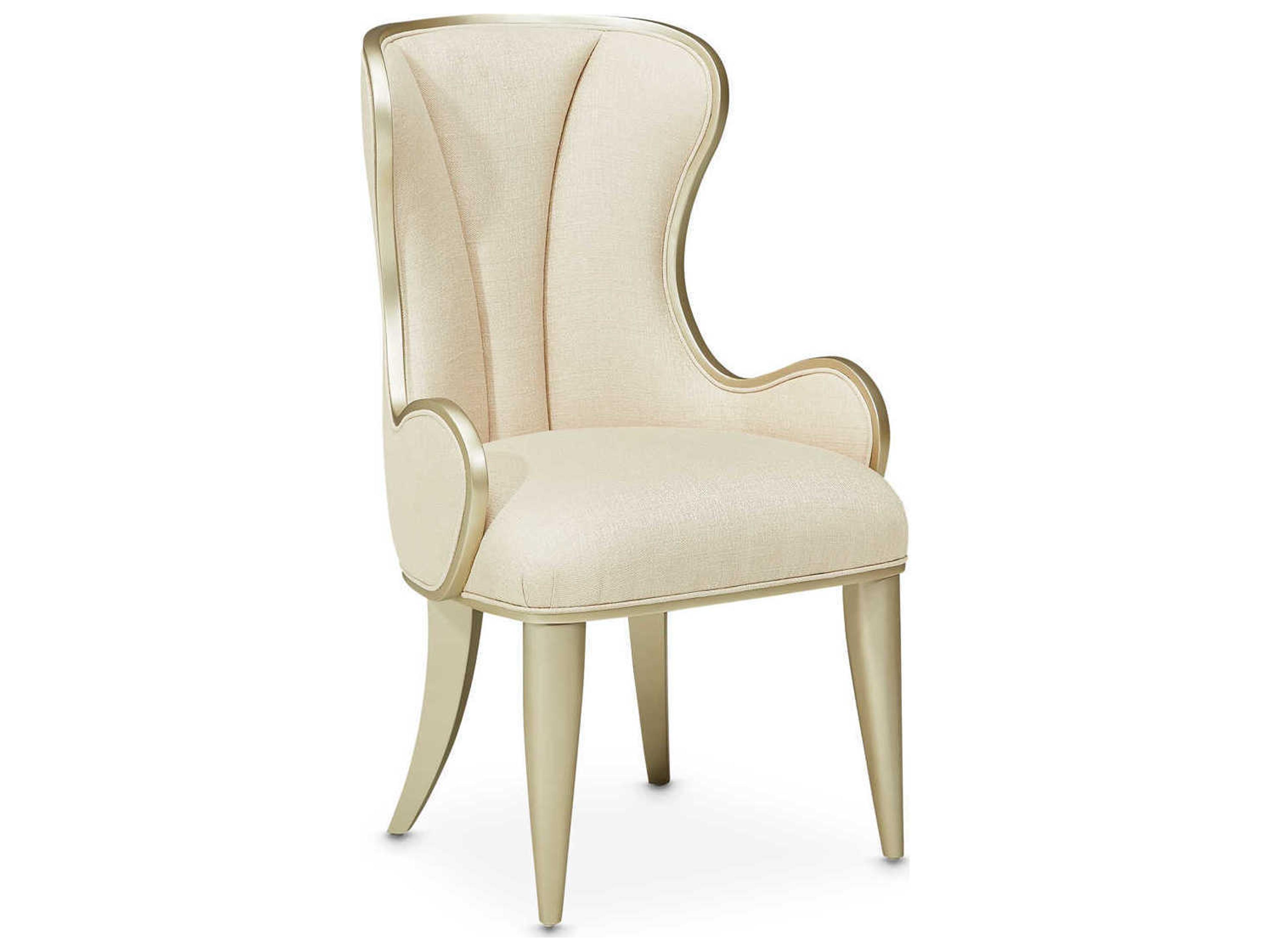 Villa Cherie Hazelnut White Upholstered Executive Desk Chair