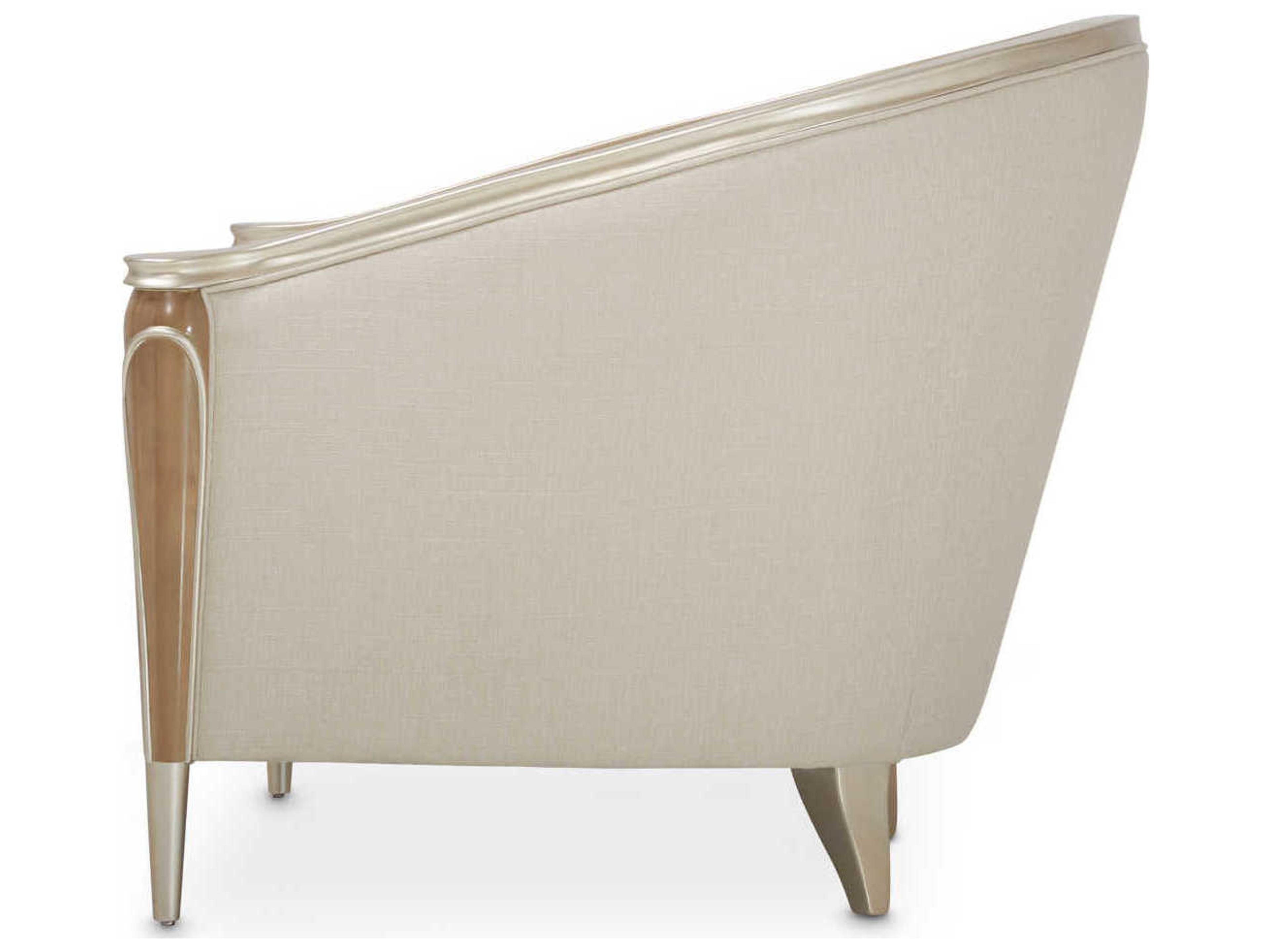 Luxecor Gilded Beige Fabric Accent Chair