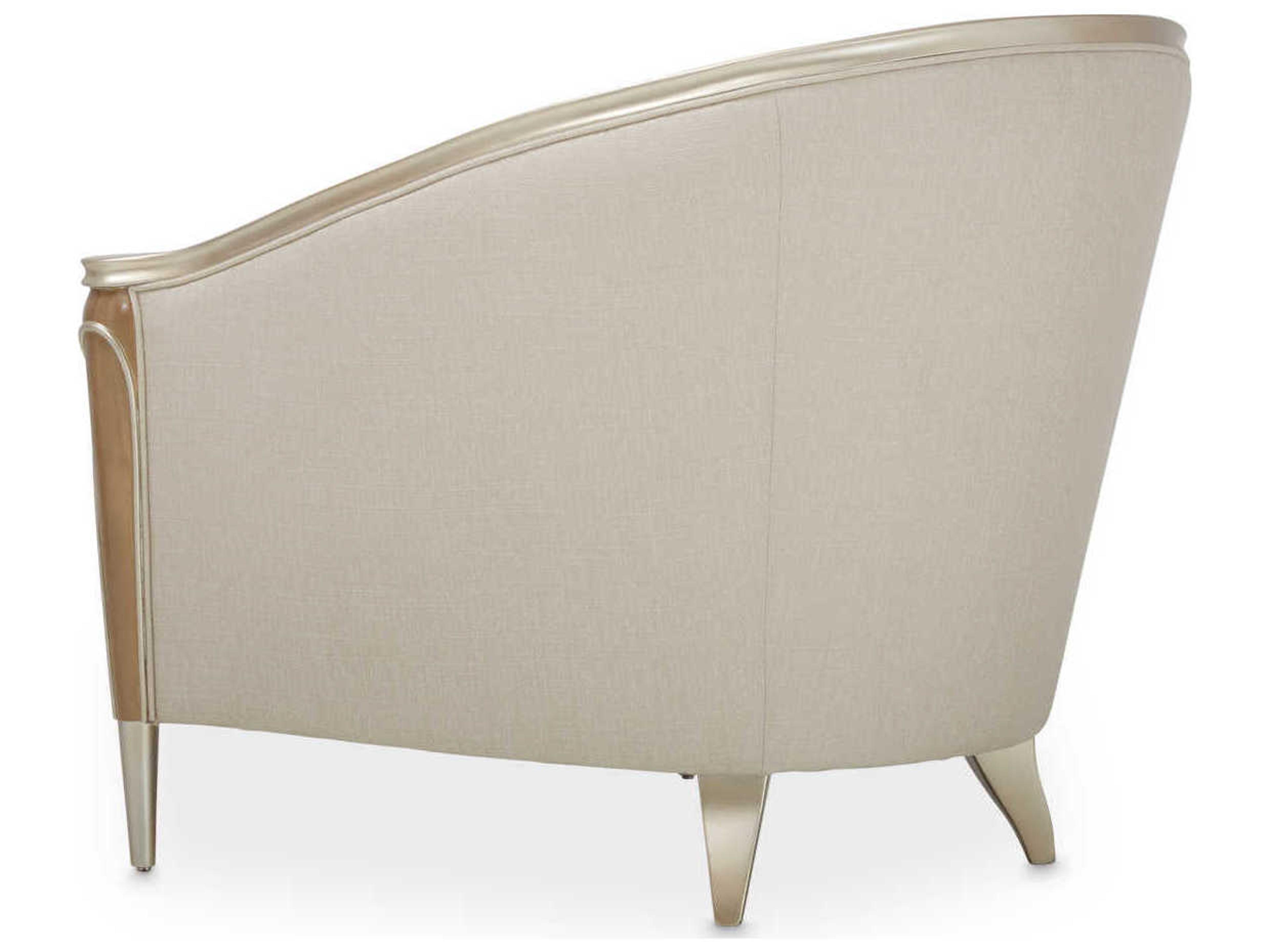 Luxecor Gilded Beige Fabric Accent Chair