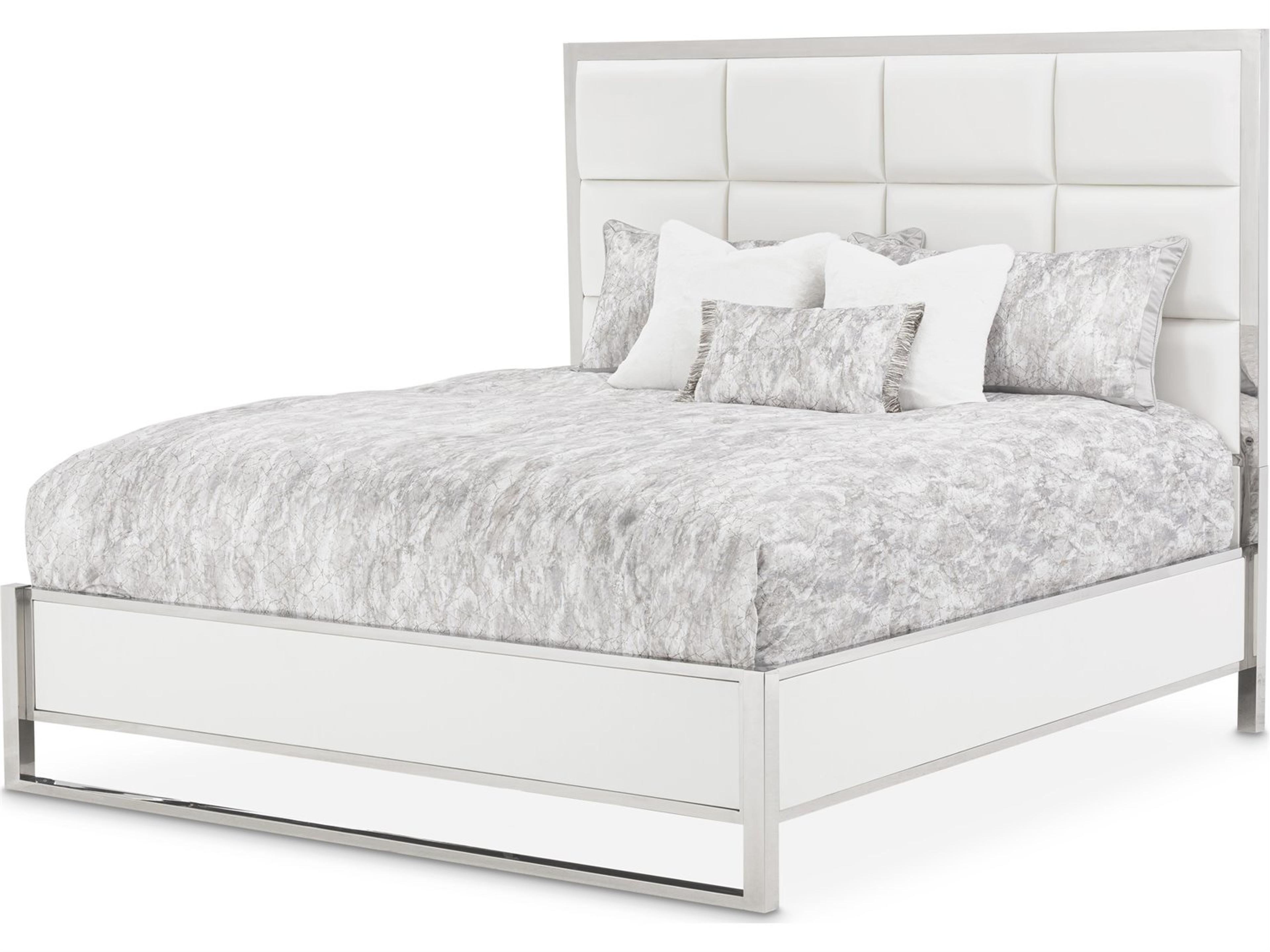 State St. White Solid Wood California King Panel Bed