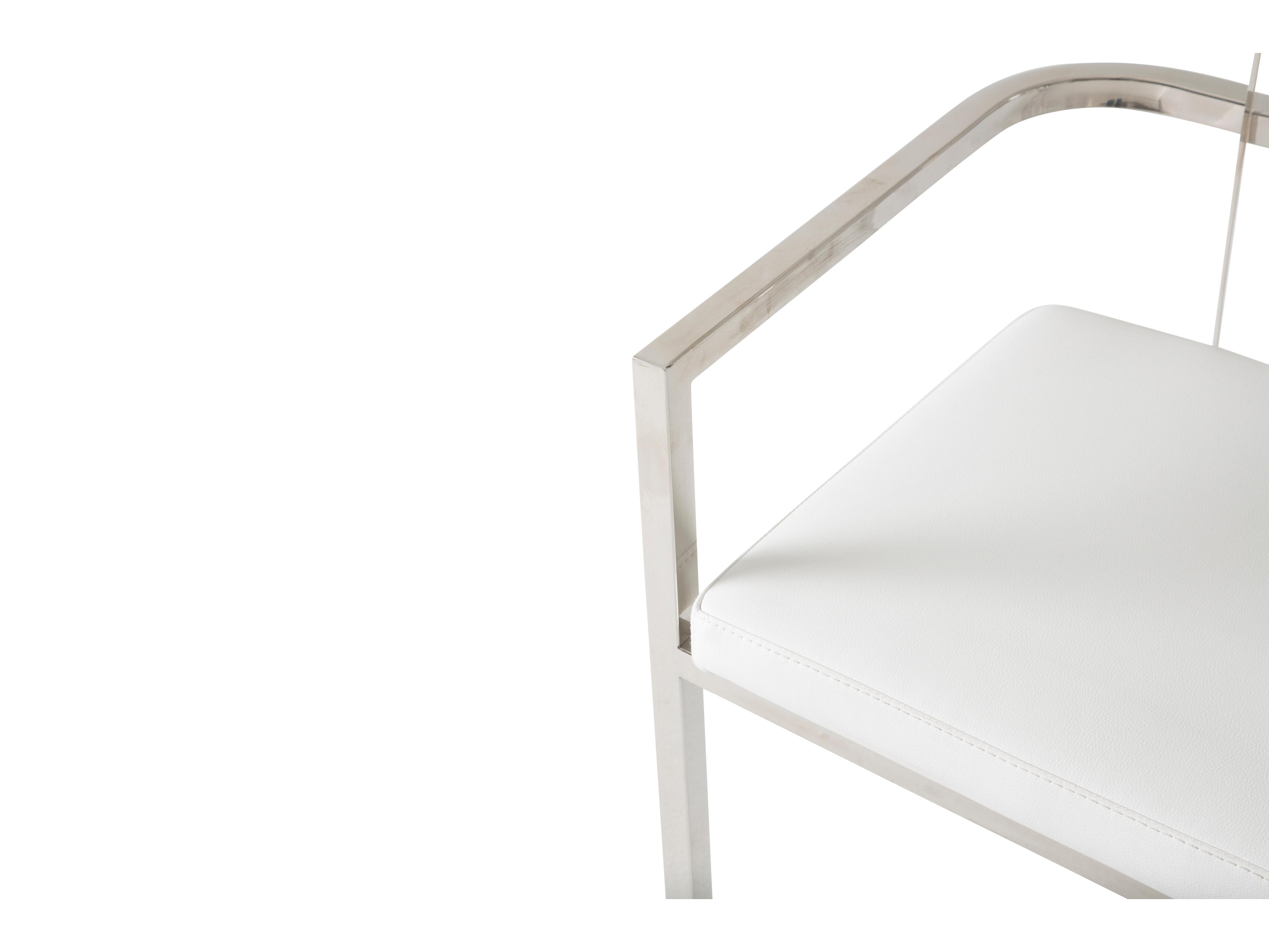 Luxecor Gilded White Arm Dining Chair