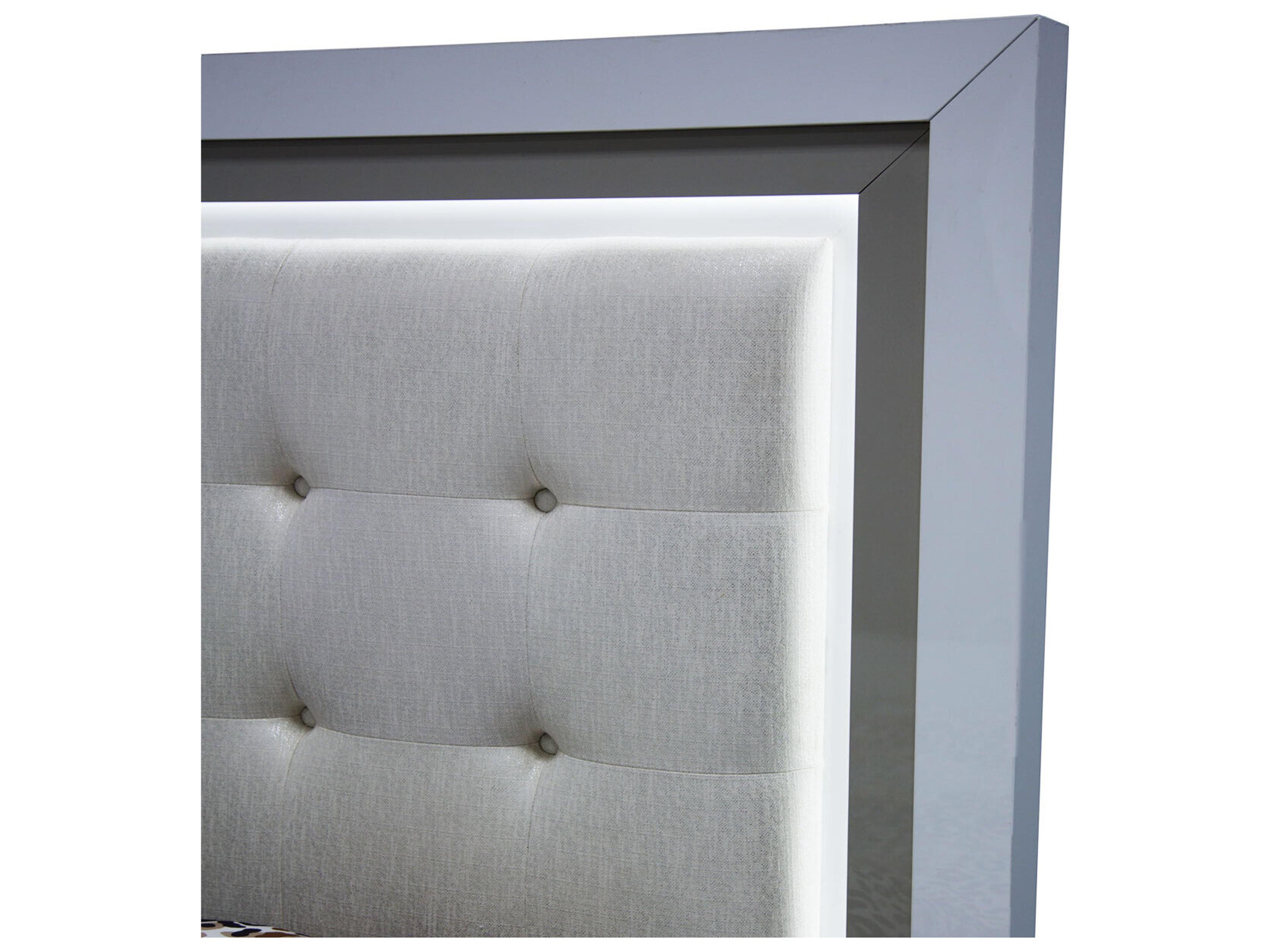 Luxecor Gilded White Wood King Platform Bed