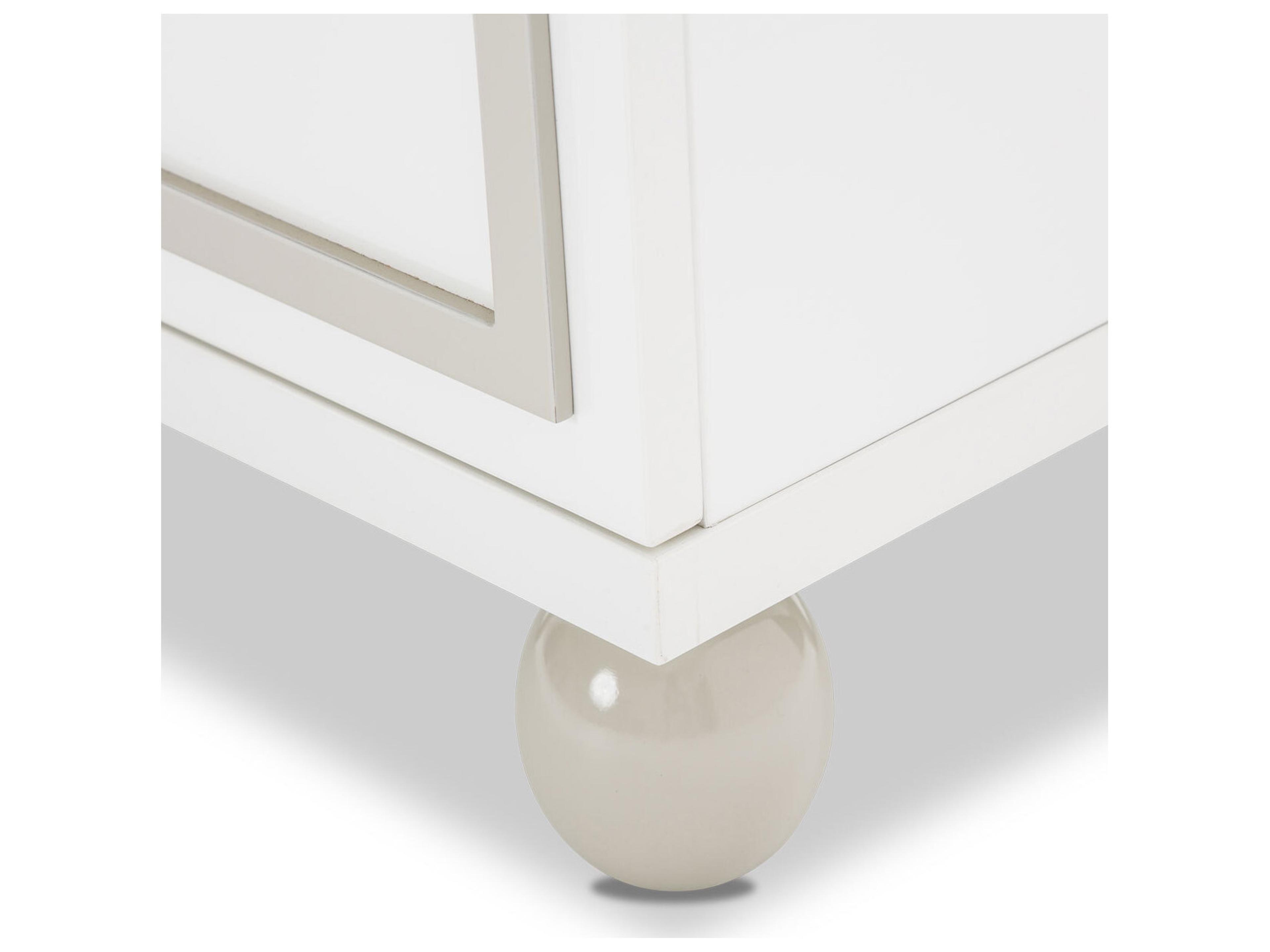 Luxecor Gilded 2-Drawers White Nightstand