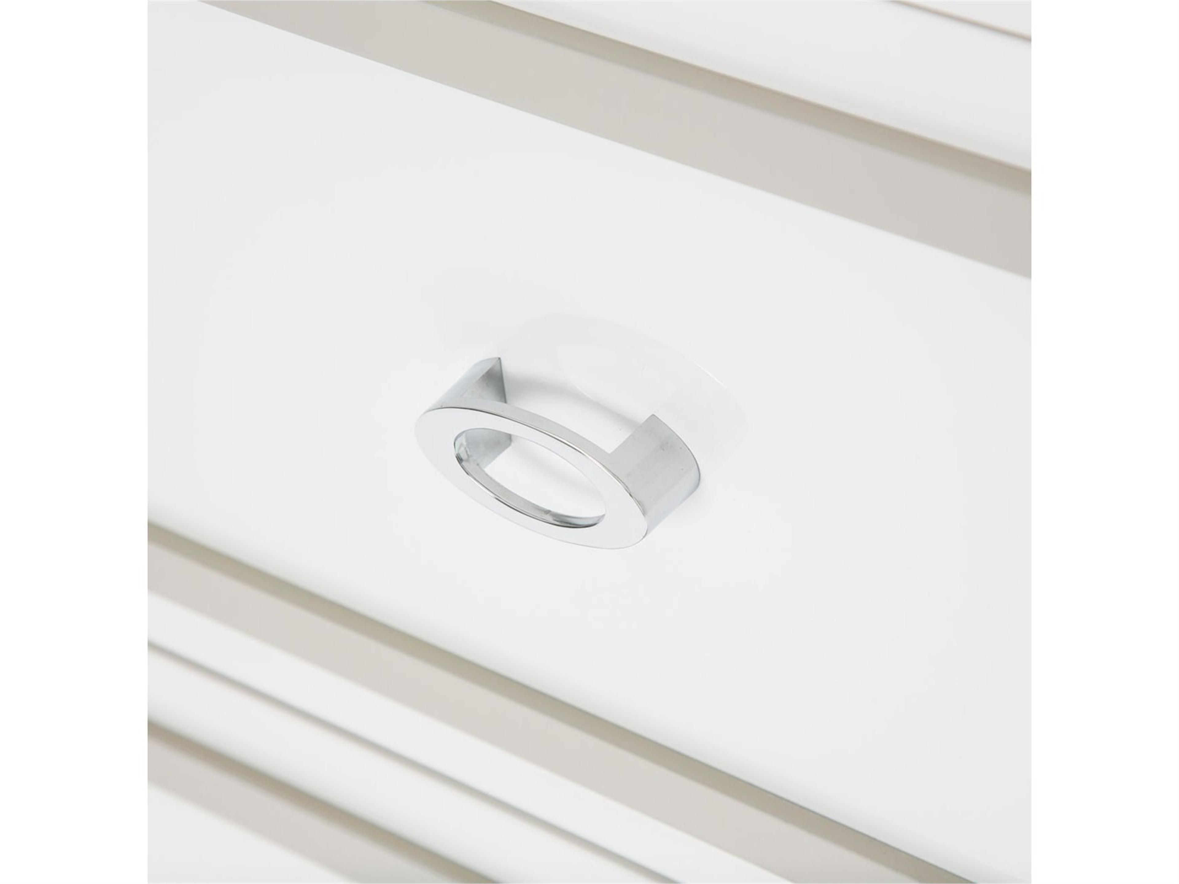 Luxecor Gilded 2-Drawers White Nightstand