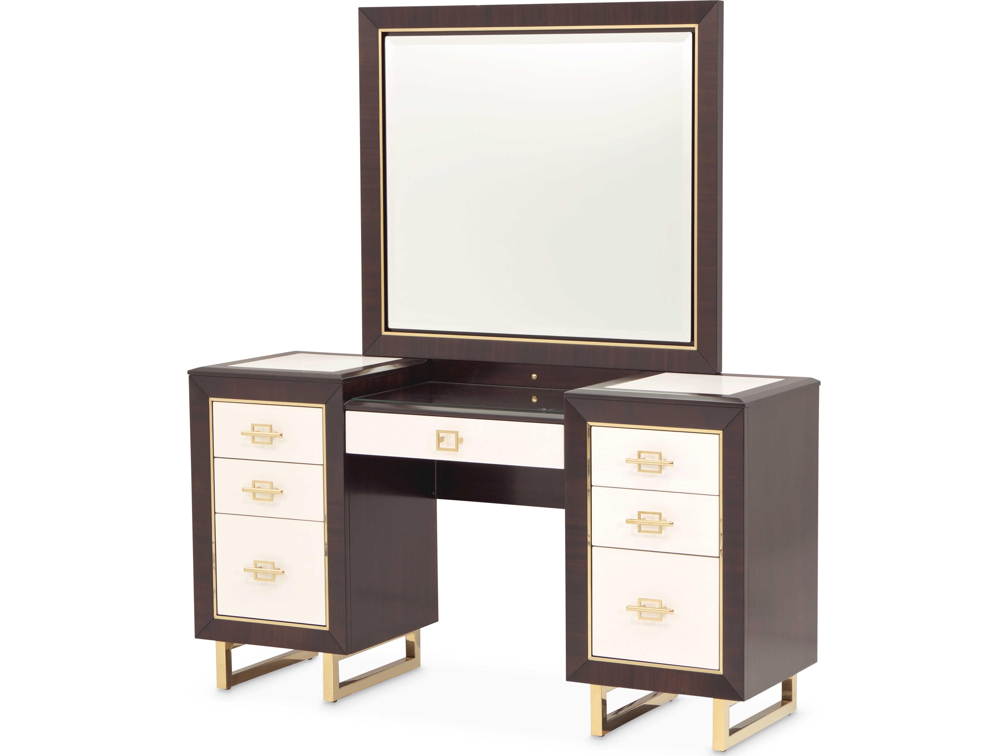 Belmont Place Espresso Poplar Wood Vanity Table