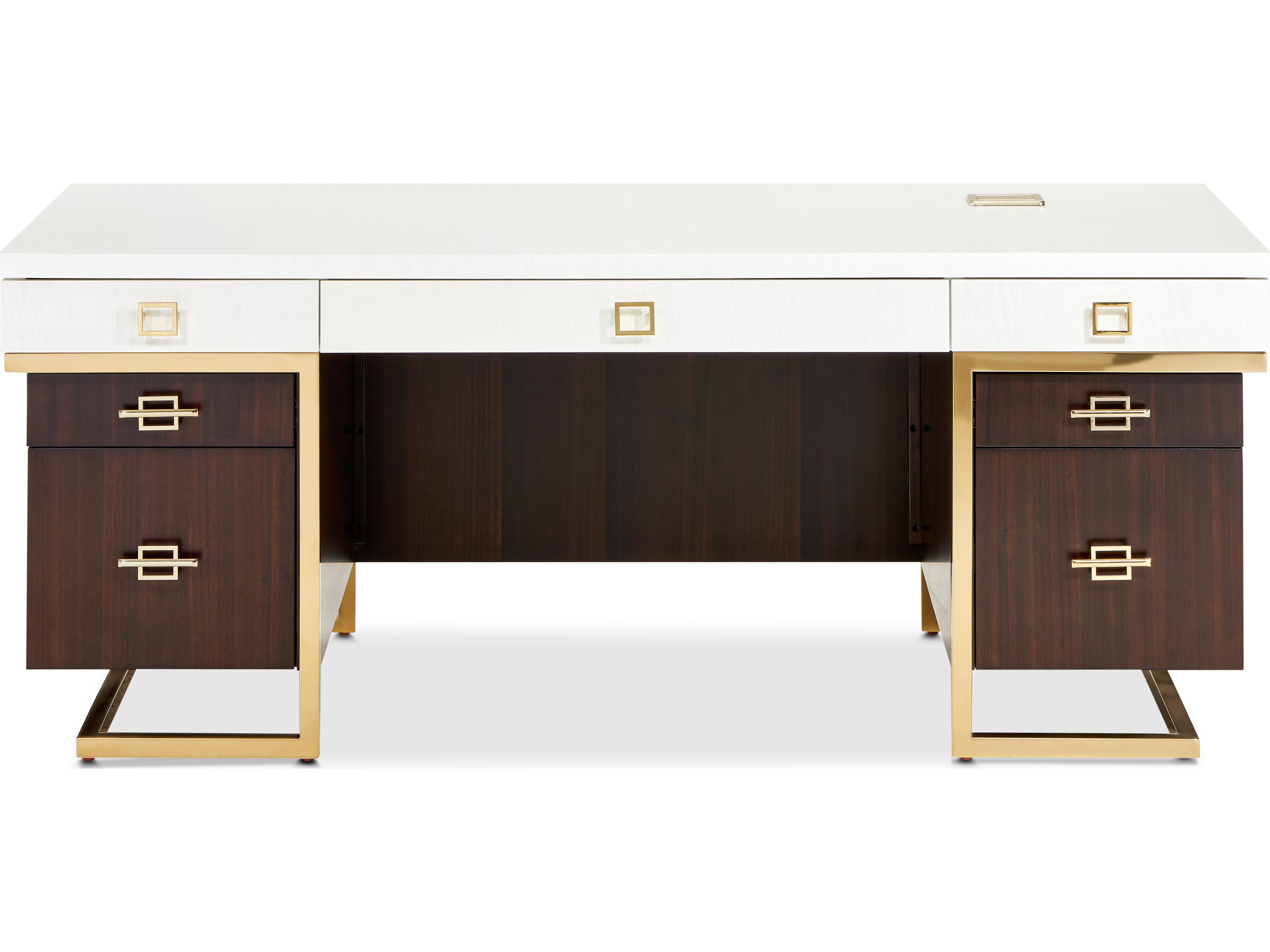 Belmont Place Espresso Brown Poplar Wood Executive Desk