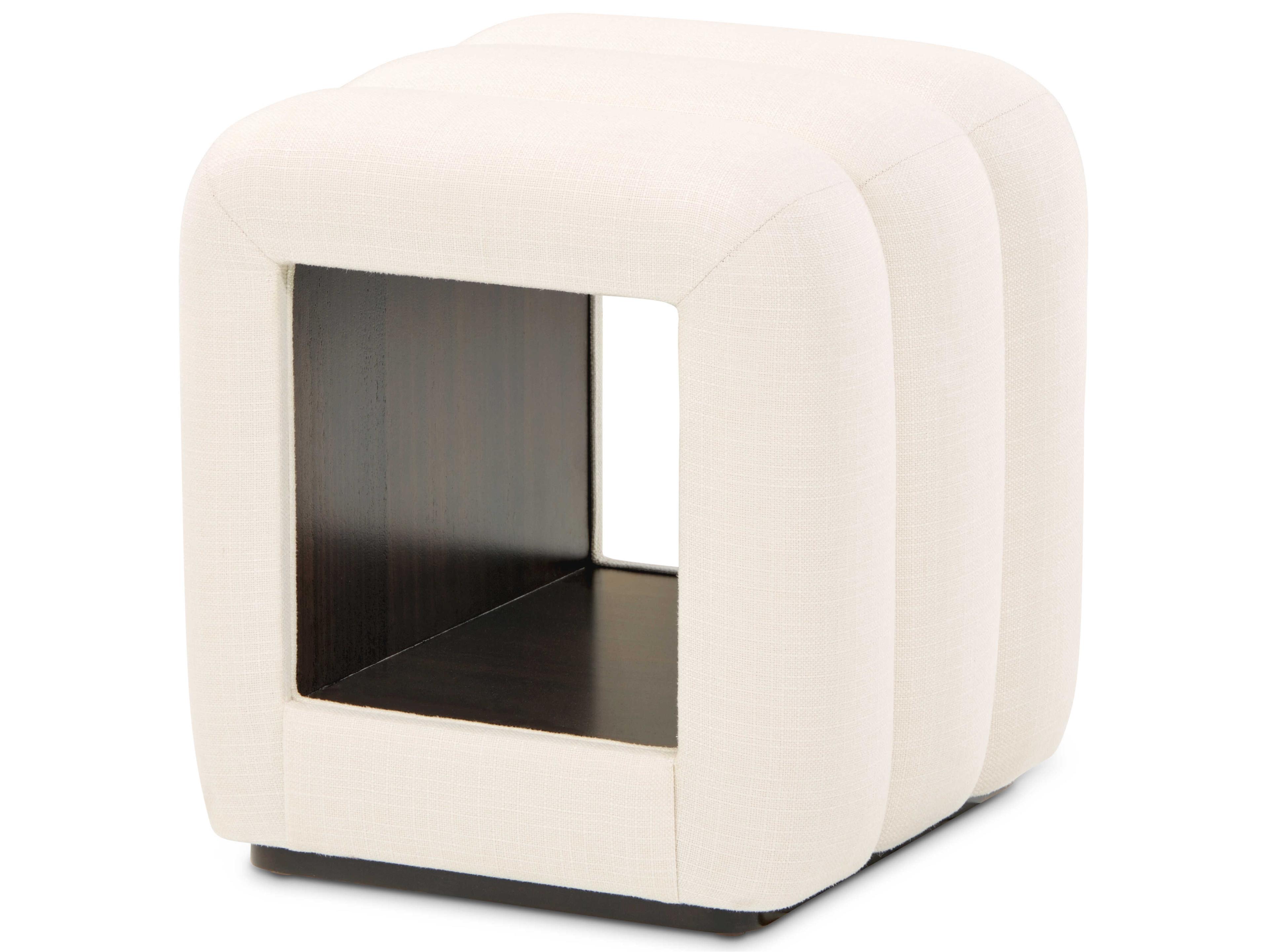 Belmont Place Espresso White Upholstered Accent Bench