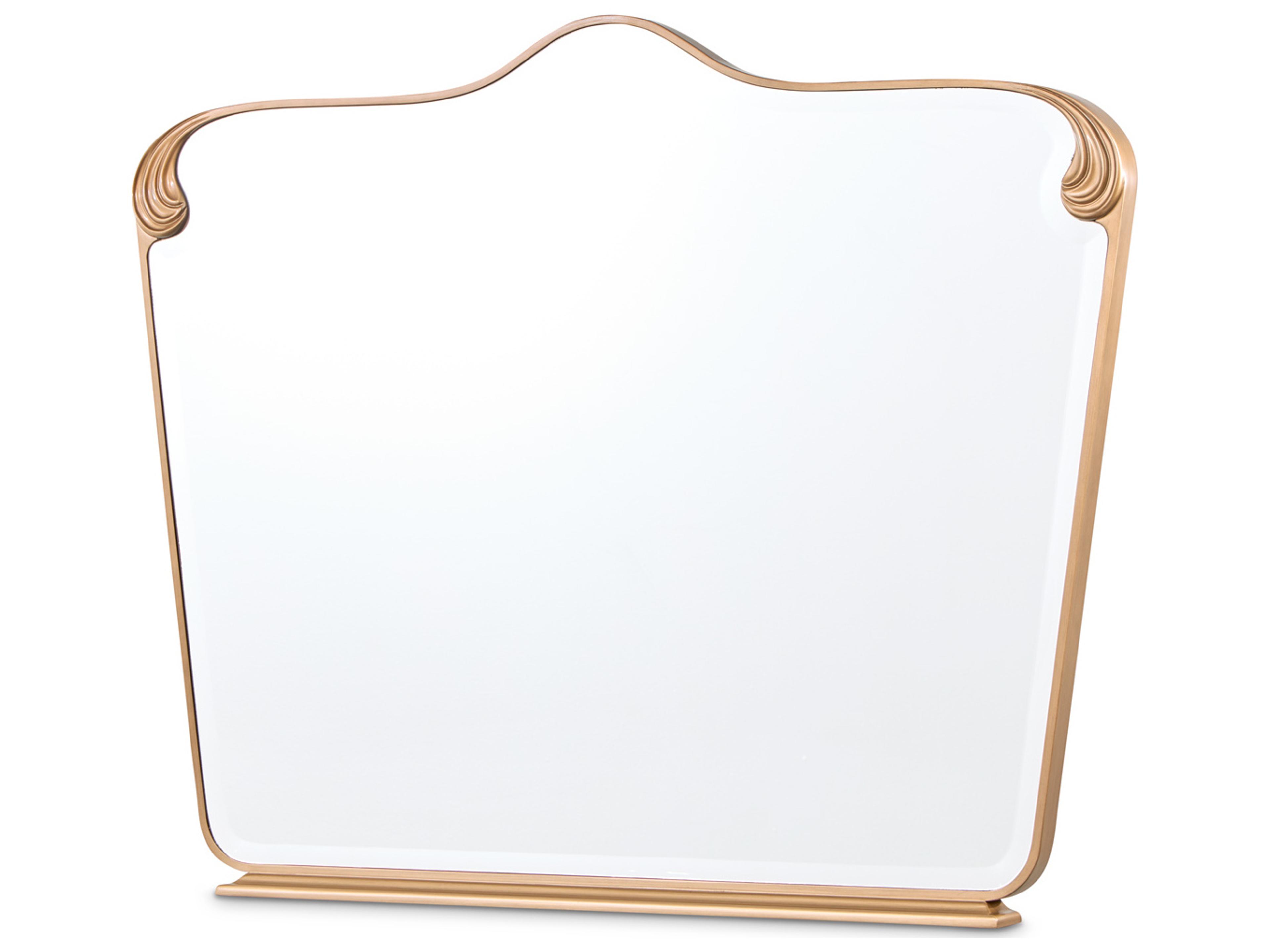 Luxecor Gilded Warm Pecan Dresser Mirror