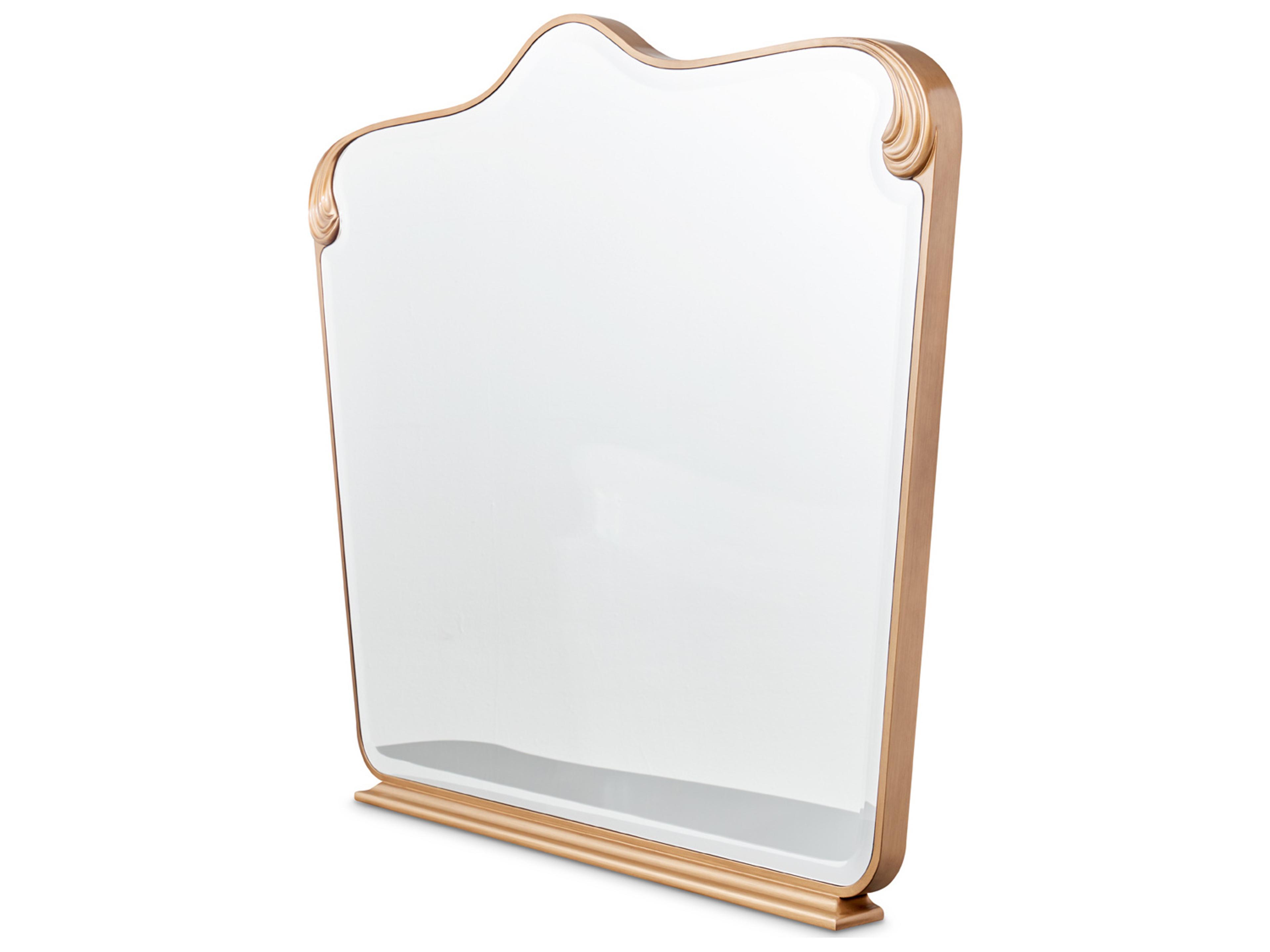 Luxecor Gilded Warm Pecan Dresser Mirror