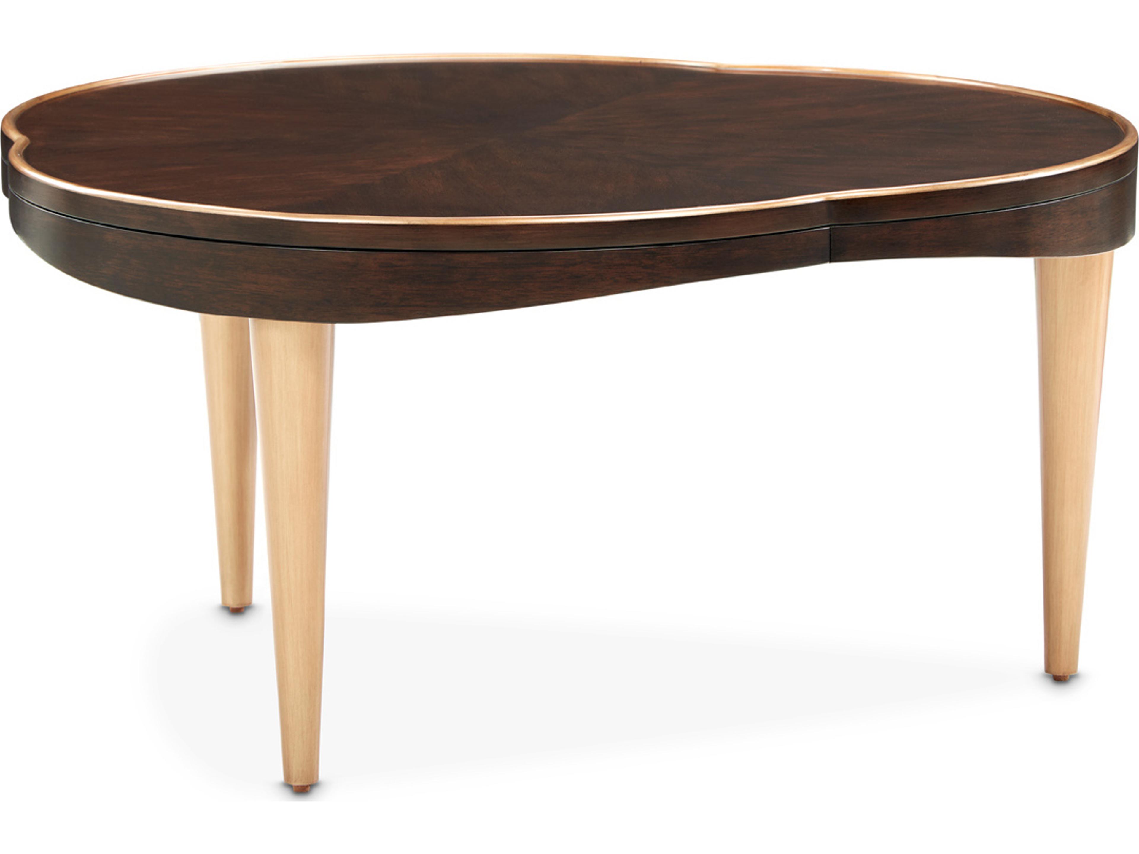 Luxecor Gilded Wood Warm Pecan Coffee Table