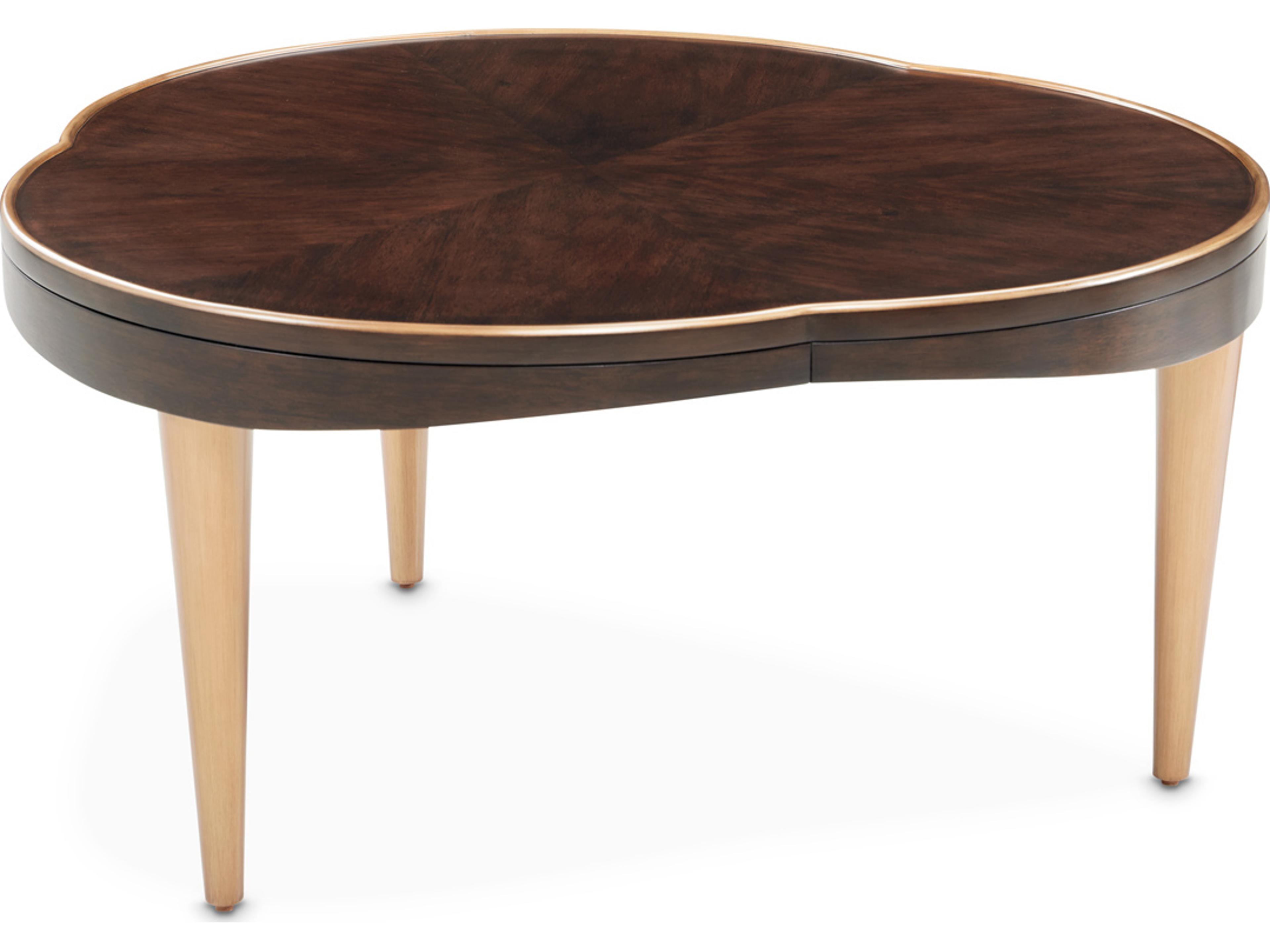 Luxecor Gilded Wood Warm Pecan Coffee Table