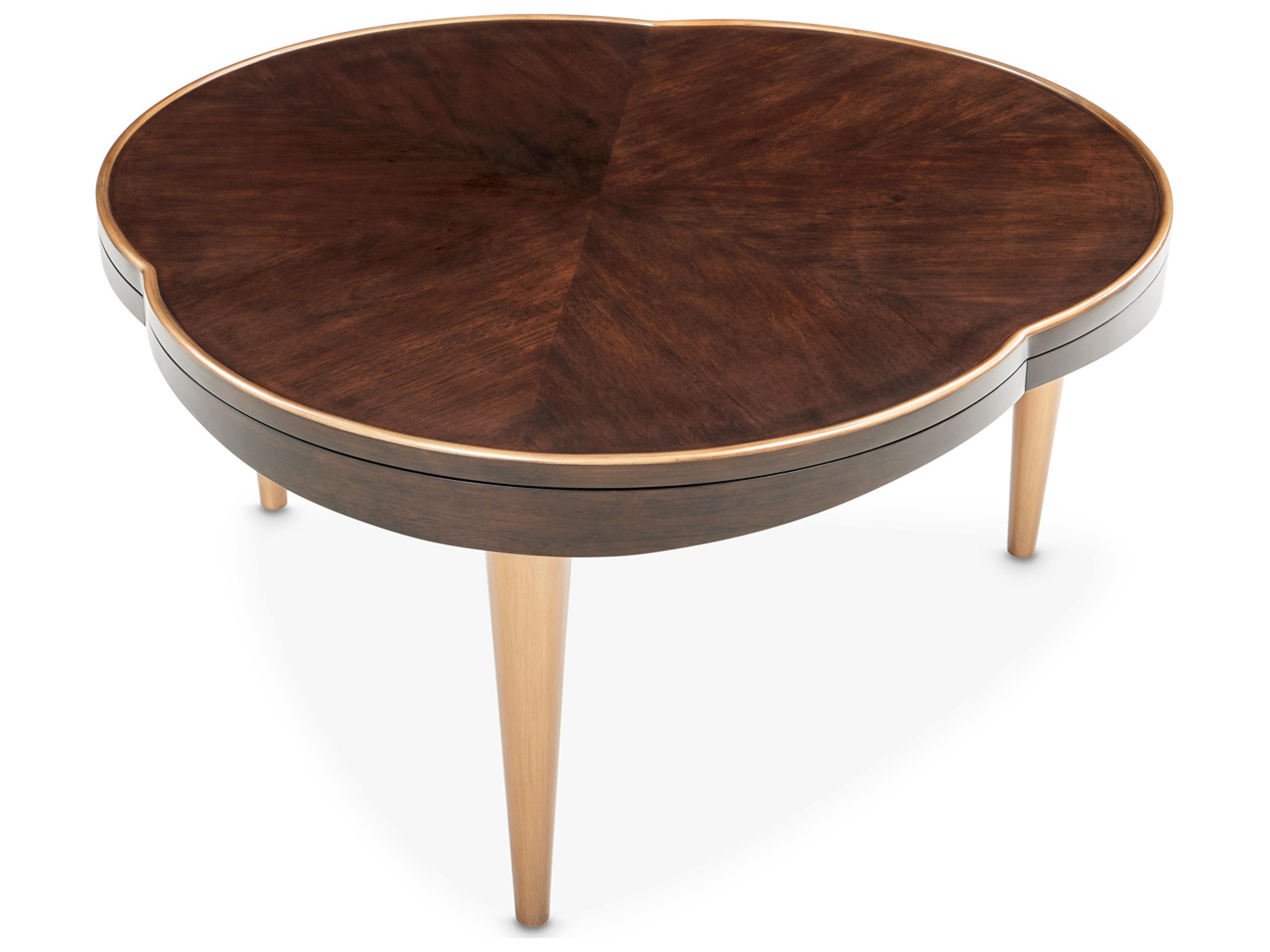 Luxecor Gilded Wood Warm Pecan Coffee Table