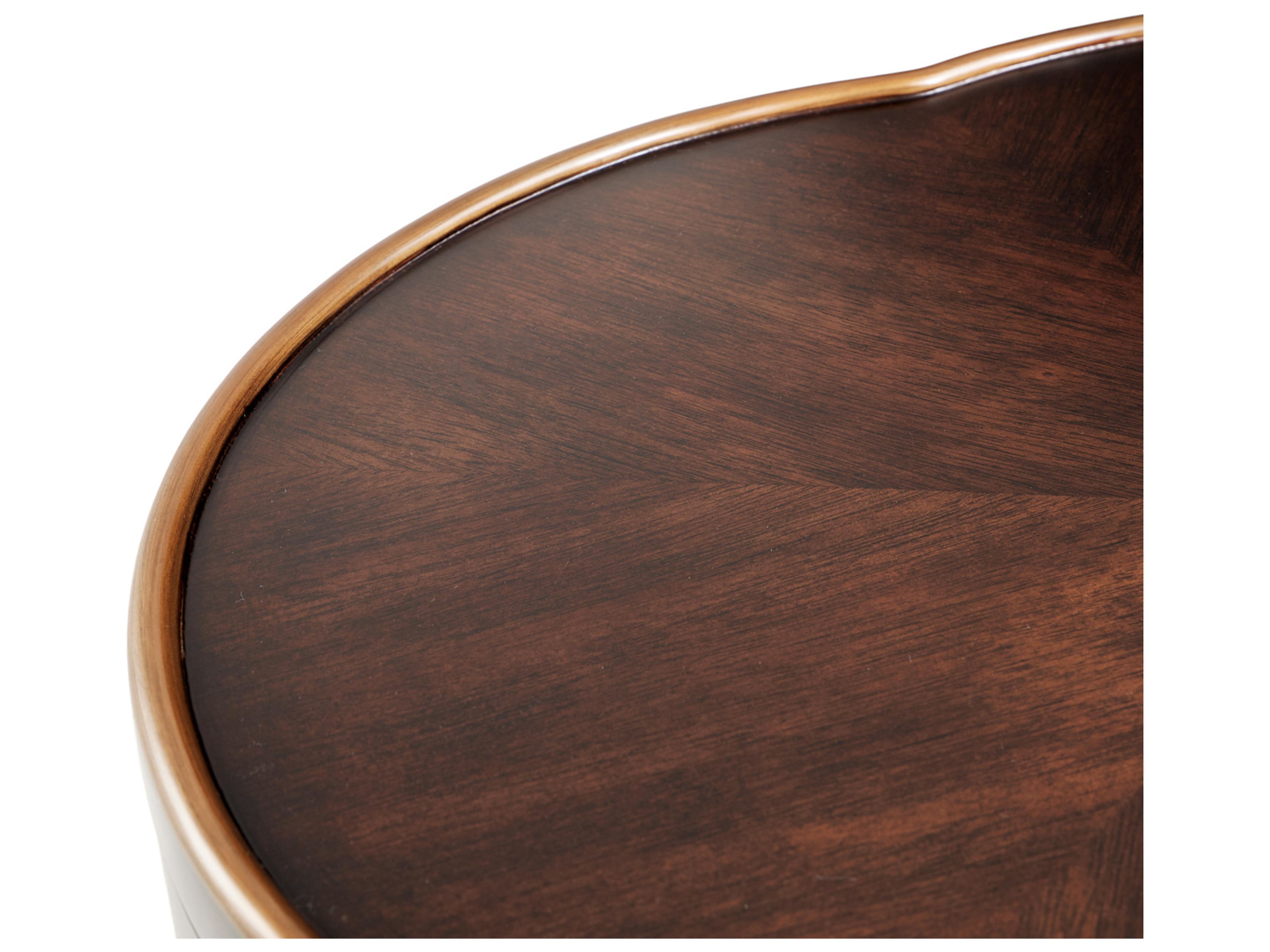 Luxecor Gilded Wood Warm Pecan End Table