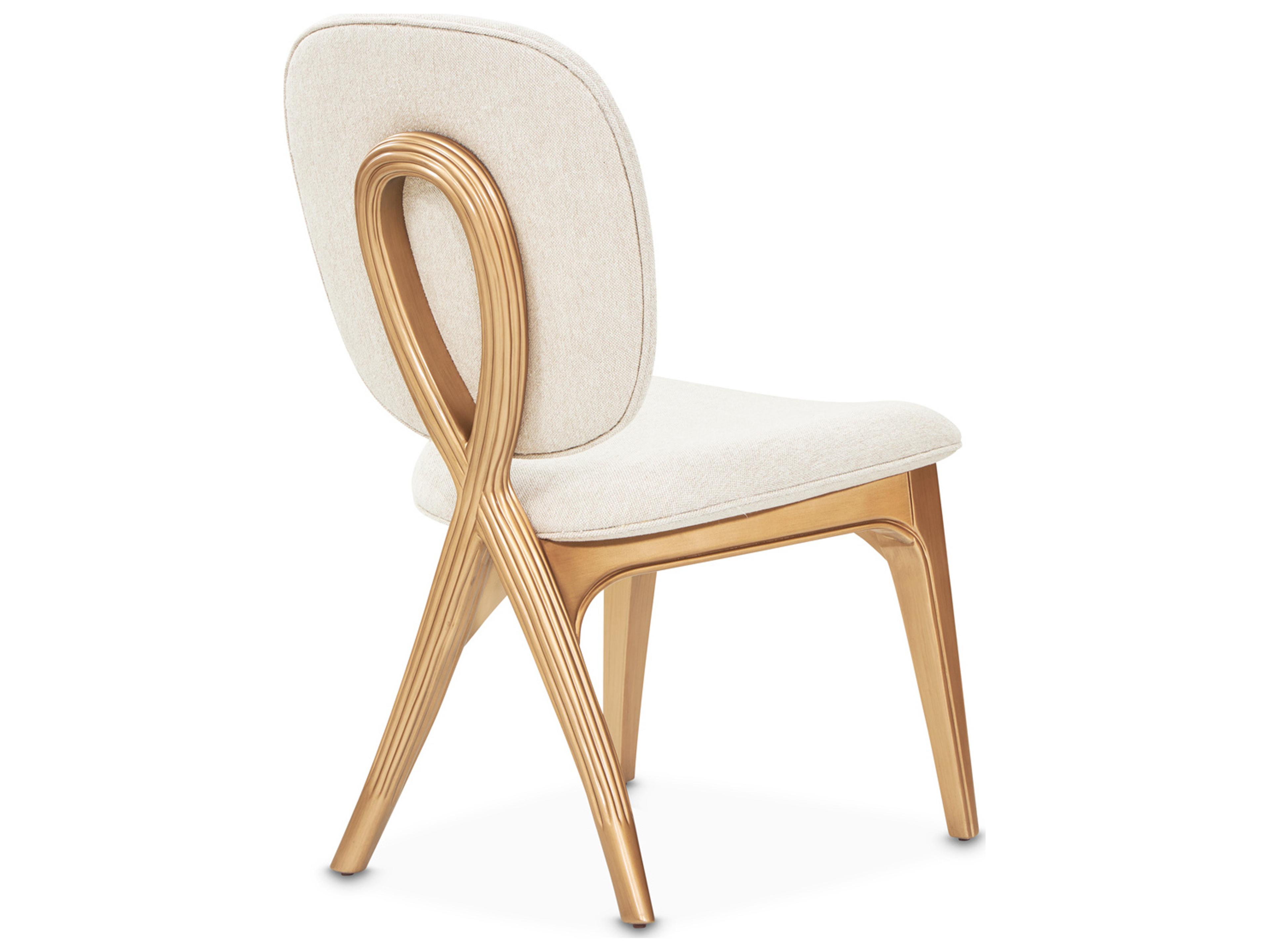Luxecor Gilded Warm Pecan Beige Vanity Chair