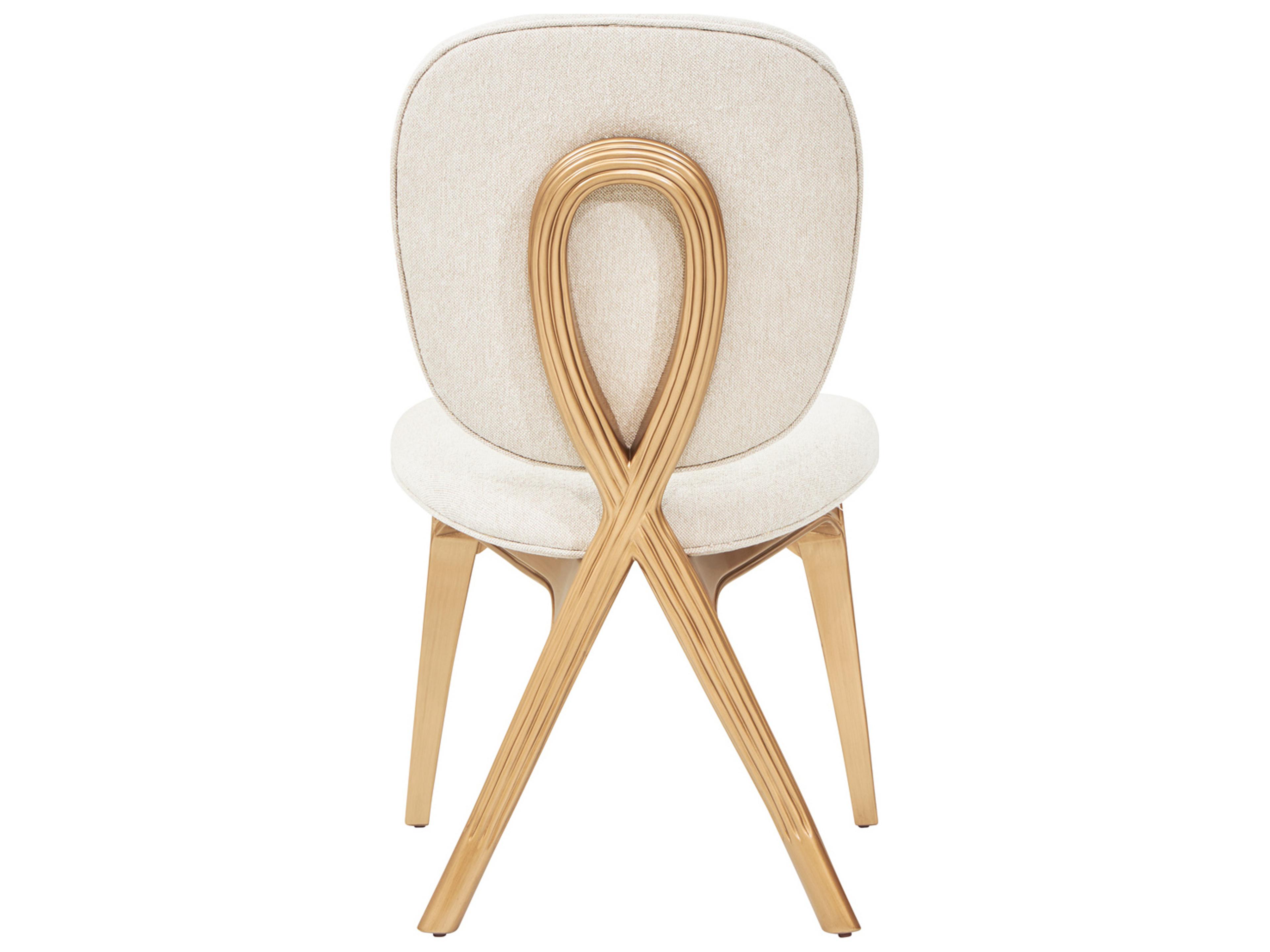 Luxecor Gilded Warm Pecan Beige Vanity Chair