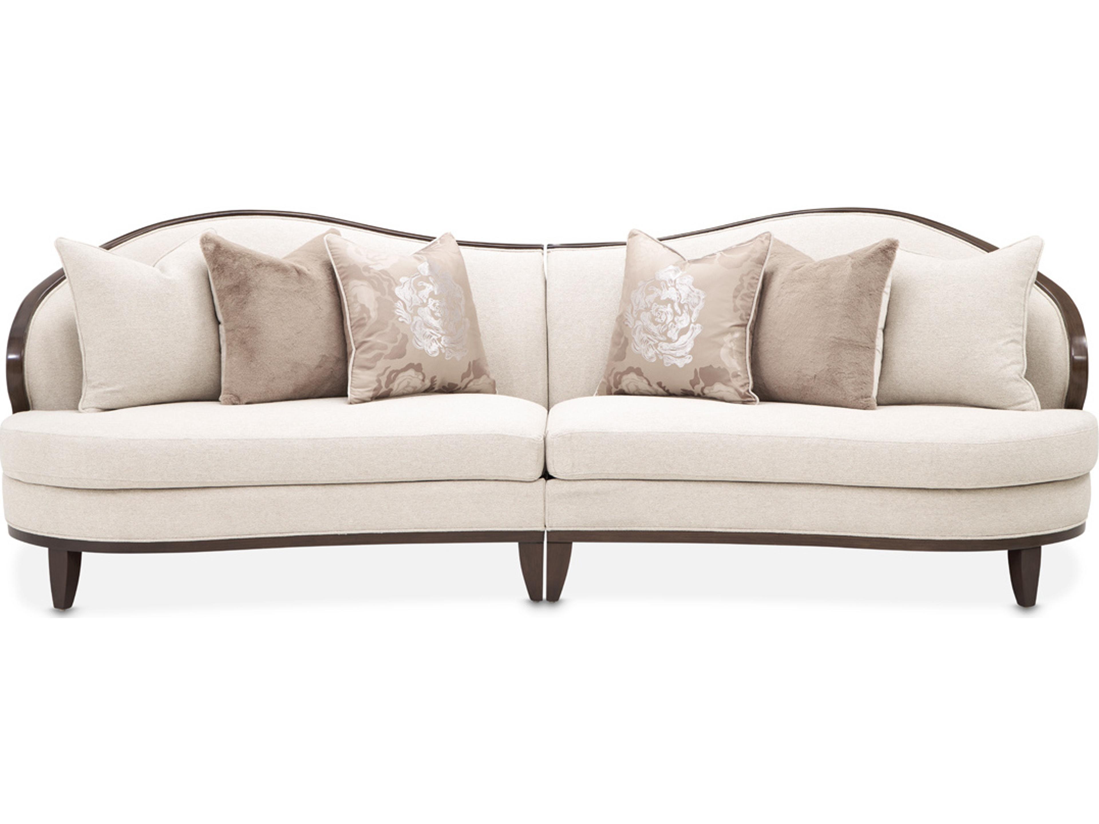 Luxecor Gilded Warm Pecan Linen Beige Upholstered Modular