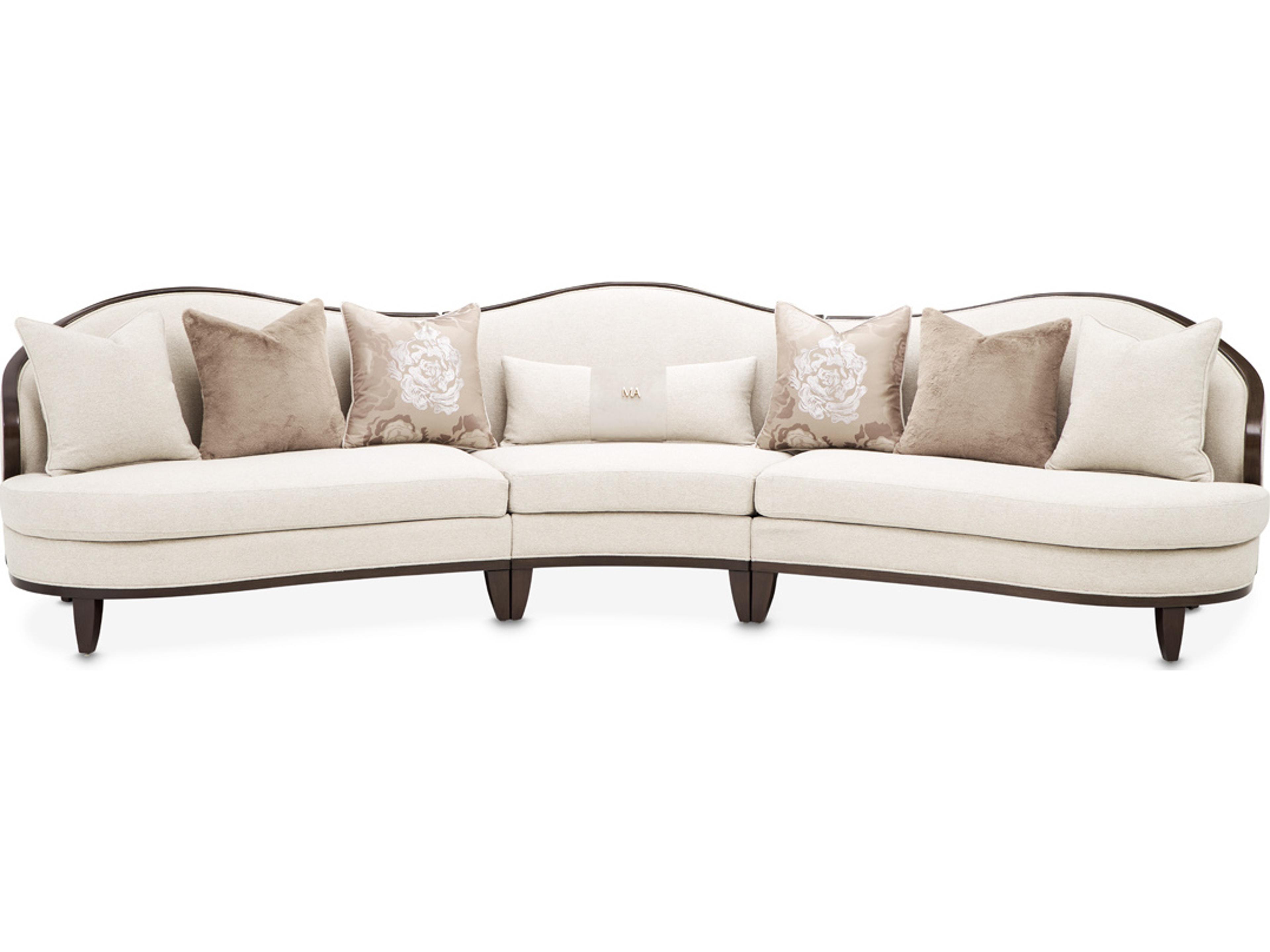 Luxecor Gilded Warm Pecan Linen Beige Upholstered Modular