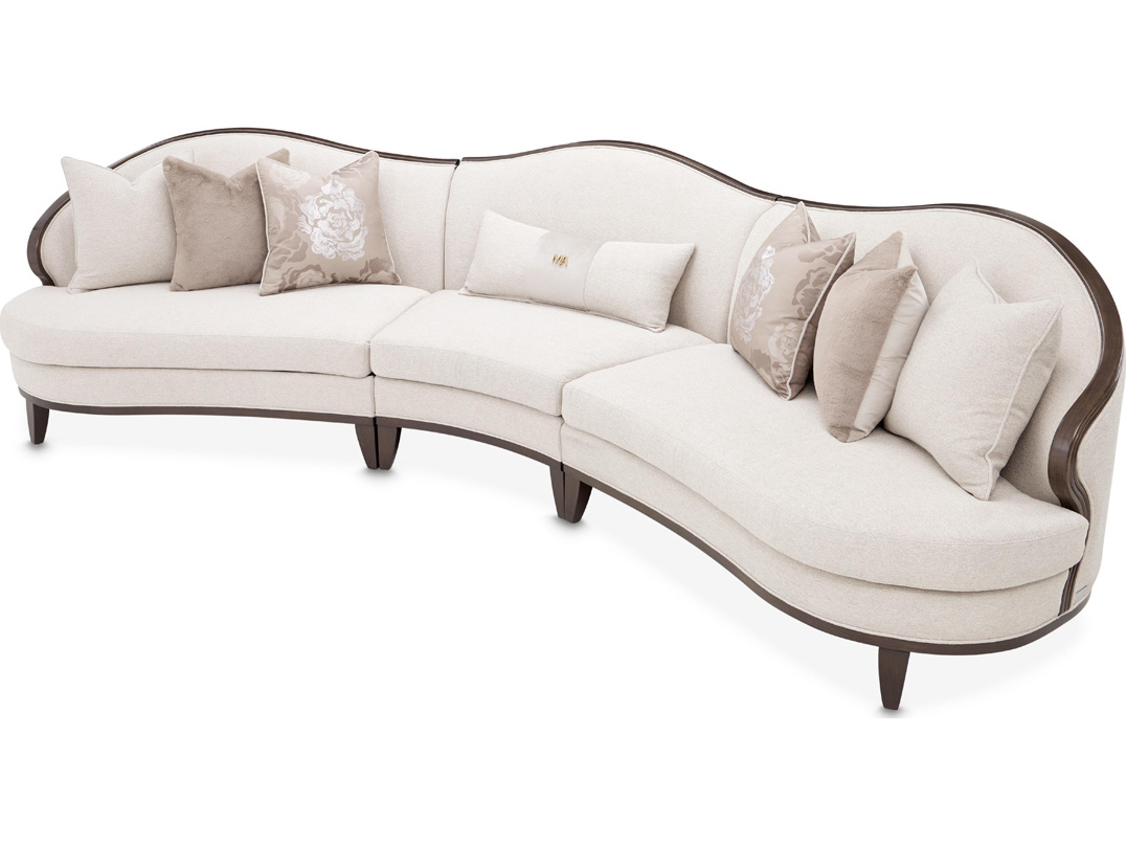 Luxecor Gilded Warm Pecan Linen Beige Upholstered Modular