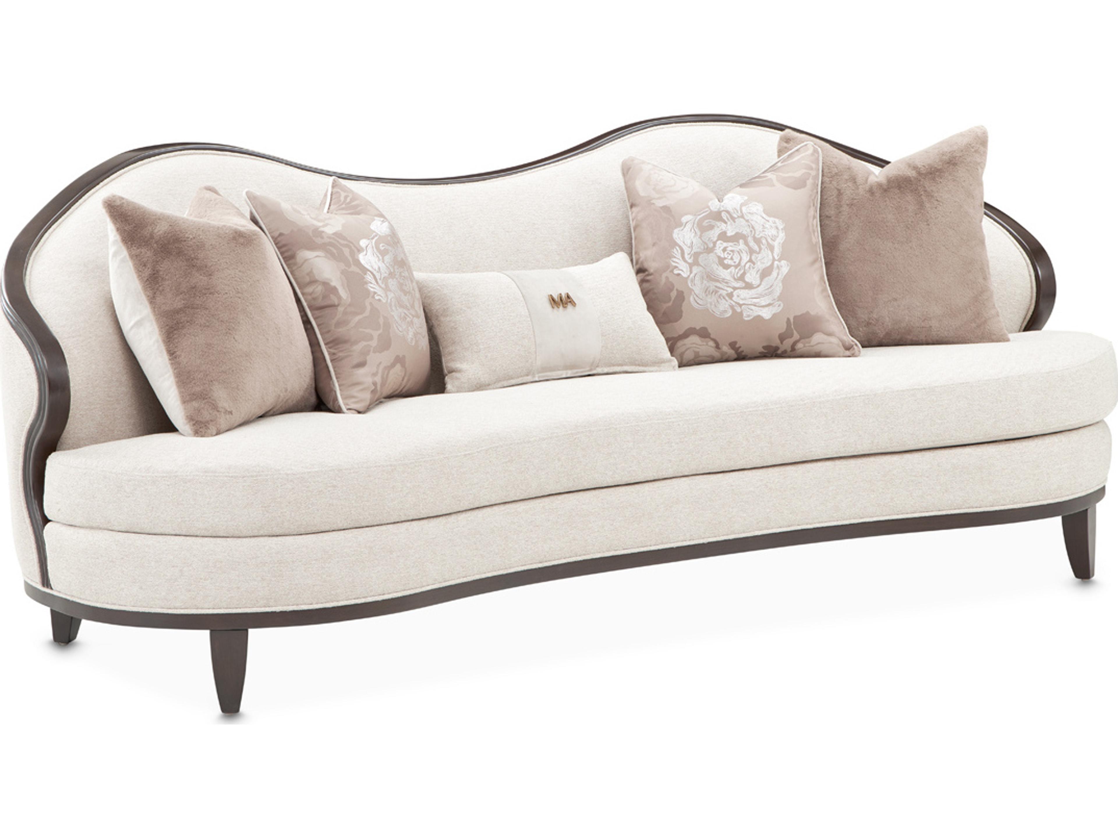 Luxecor Gilded Warm Pecan Linen Beige Upholstered Sofa