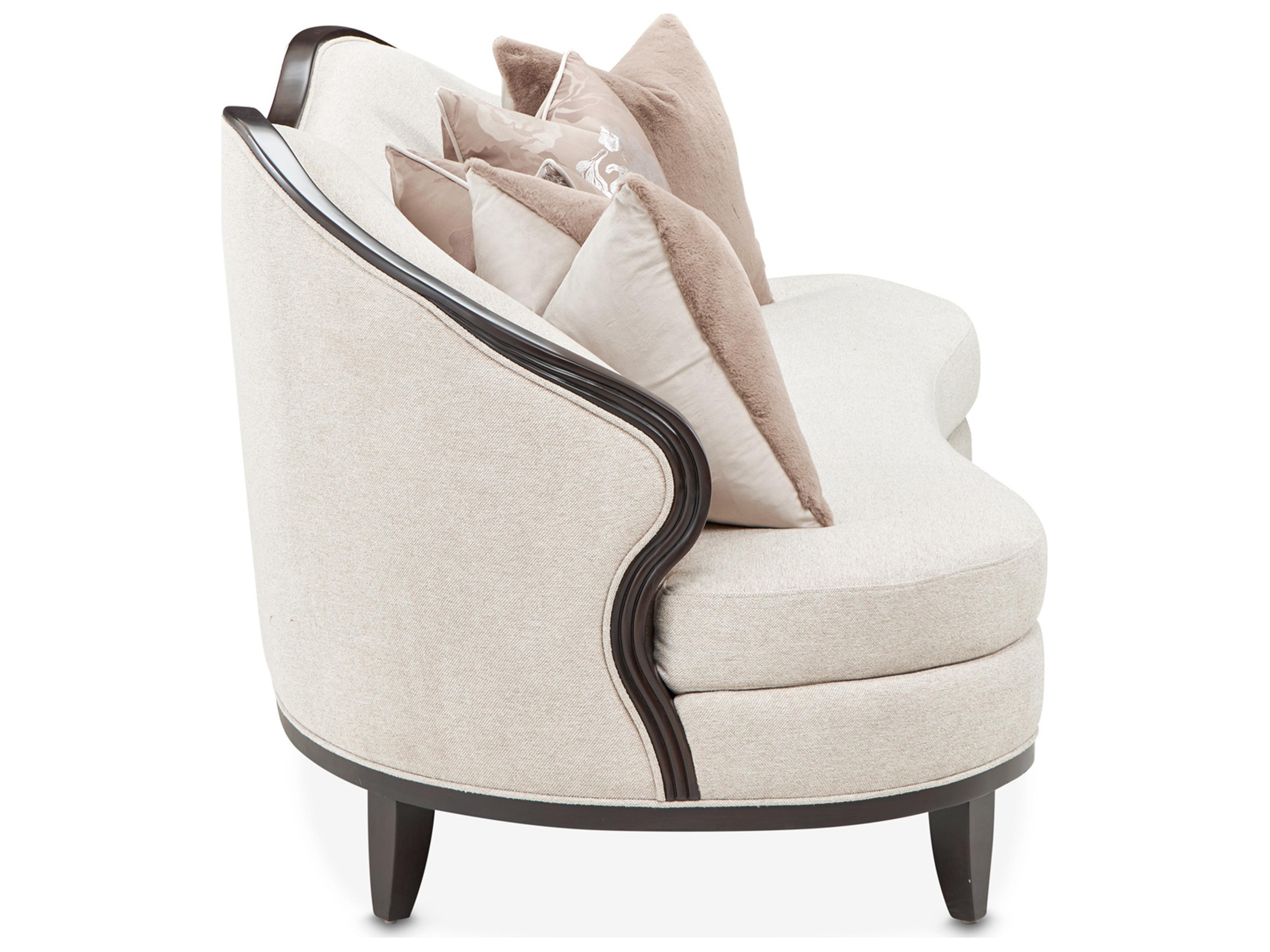 Luxecor Gilded Warm Pecan Linen Beige Upholstered Sofa