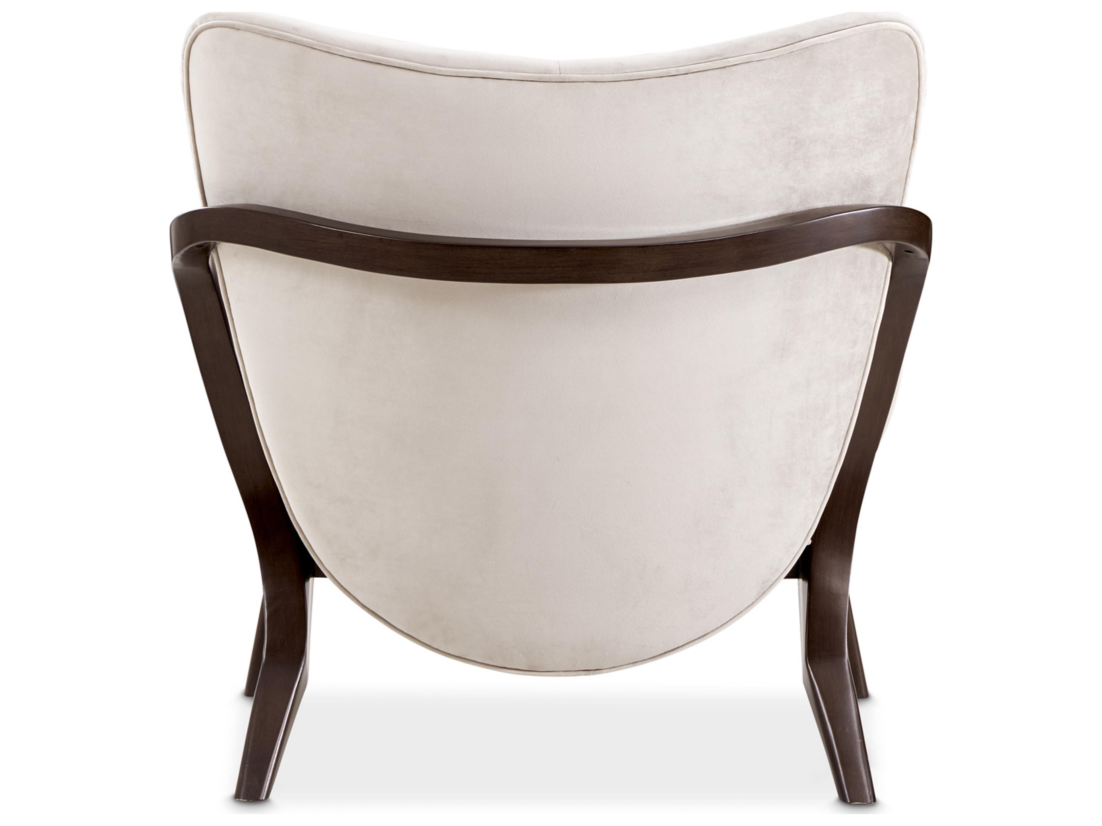 Luxecor Gilded Beige Velvet Accent Chair Warm Pecan