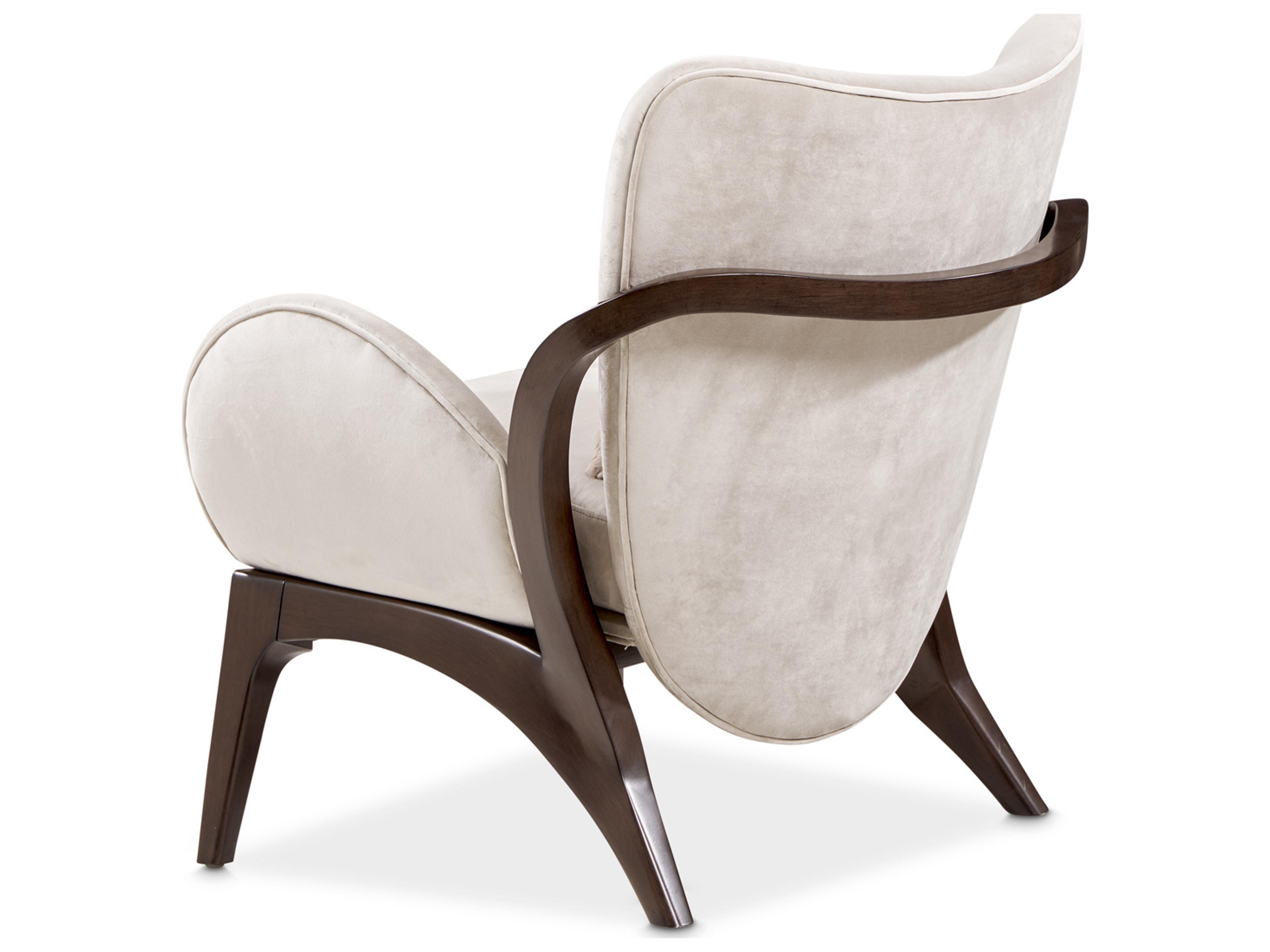 Luxecor Gilded Beige Velvet Accent Chair Warm Pecan