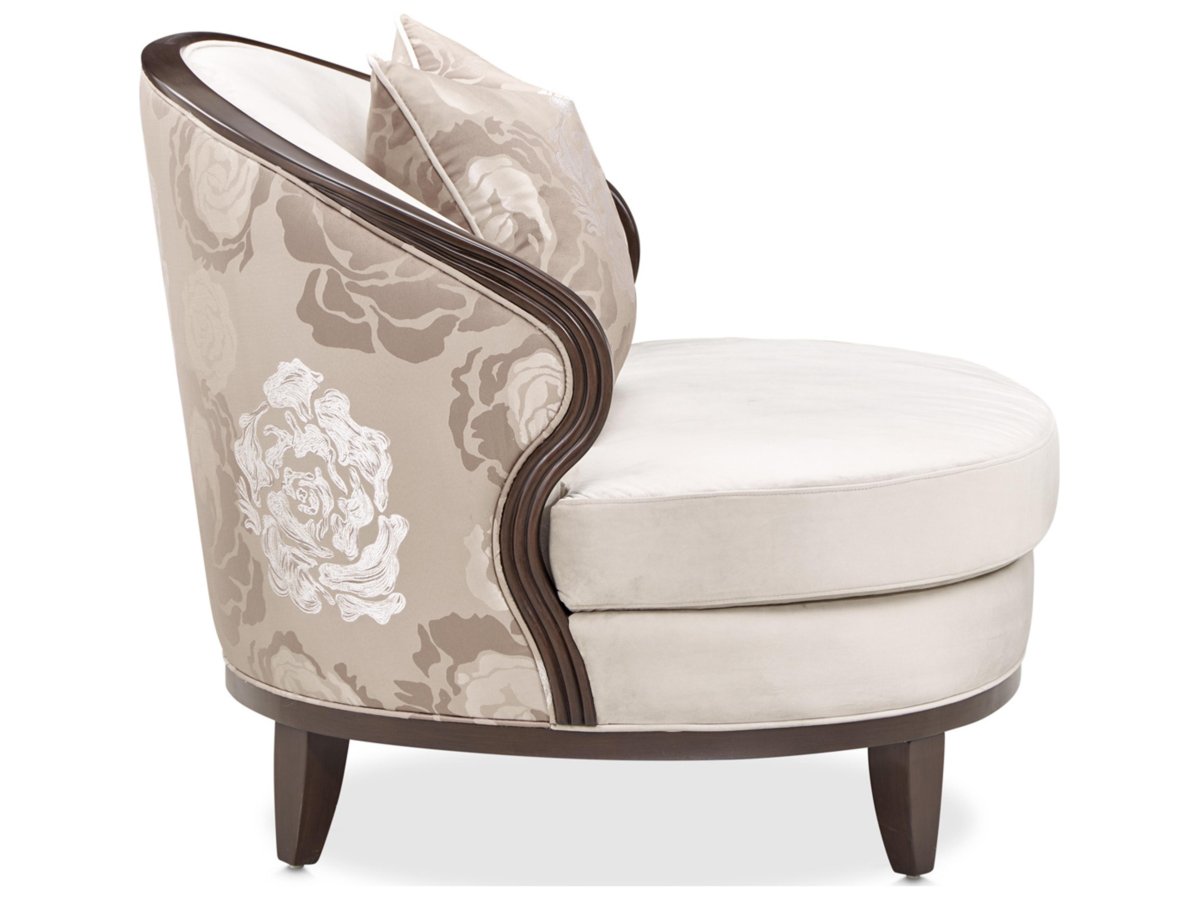 Luxecor Gilded Beige Velvet Accent Chair Warm Pecan