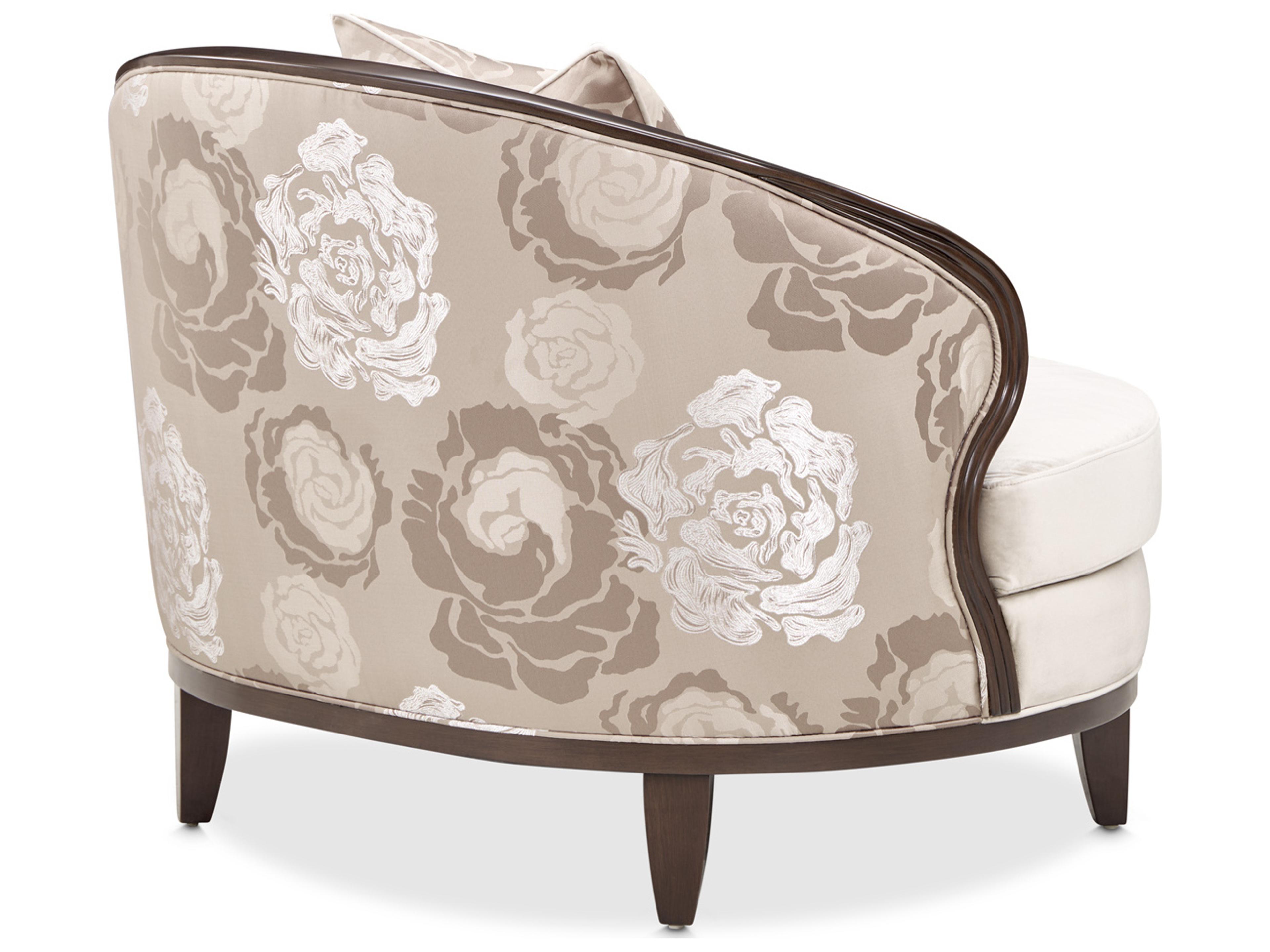 Luxecor Gilded Beige Velvet Accent Chair Warm Pecan