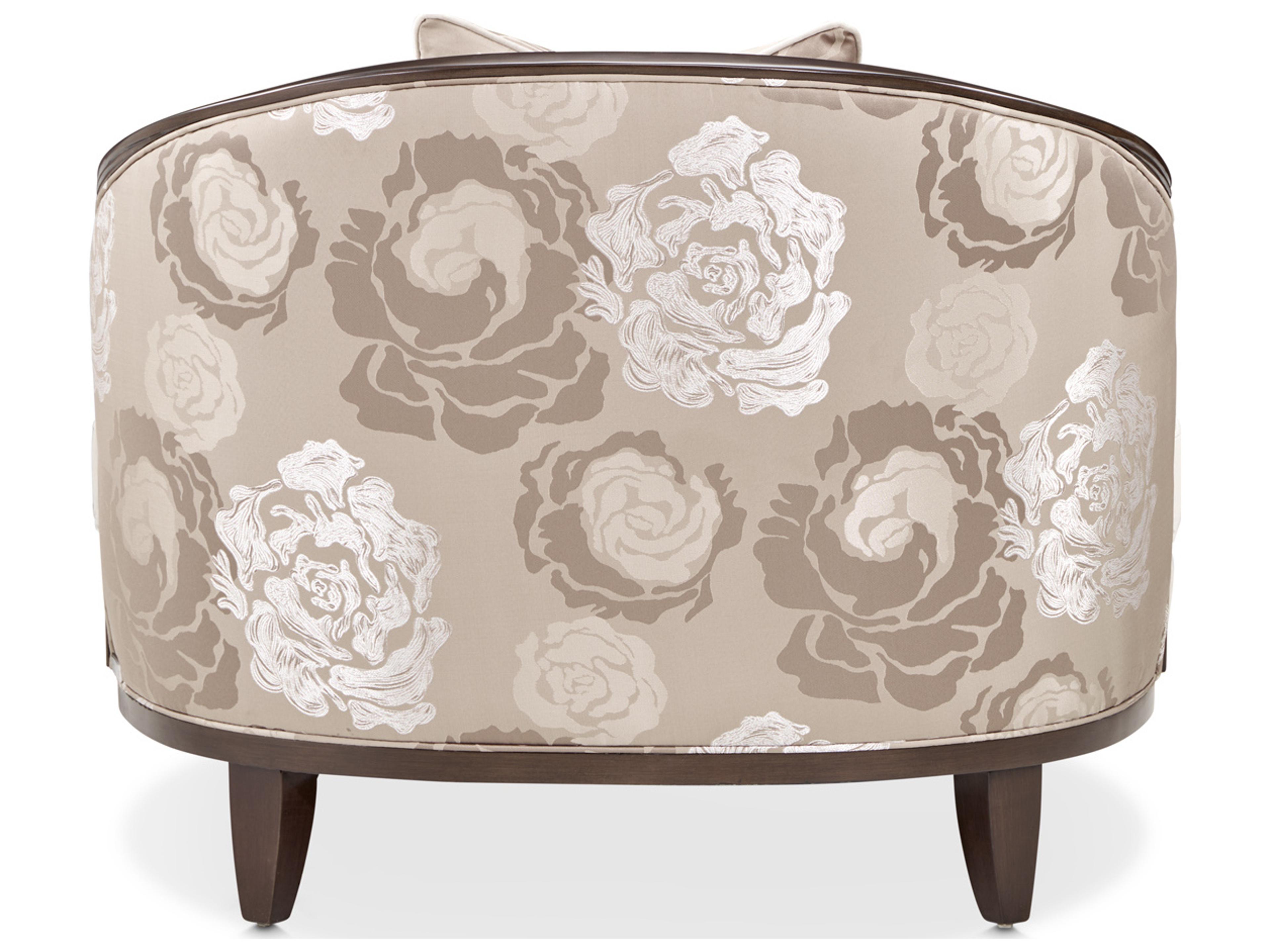 Luxecor Gilded Beige Velvet Accent Chair Warm Pecan