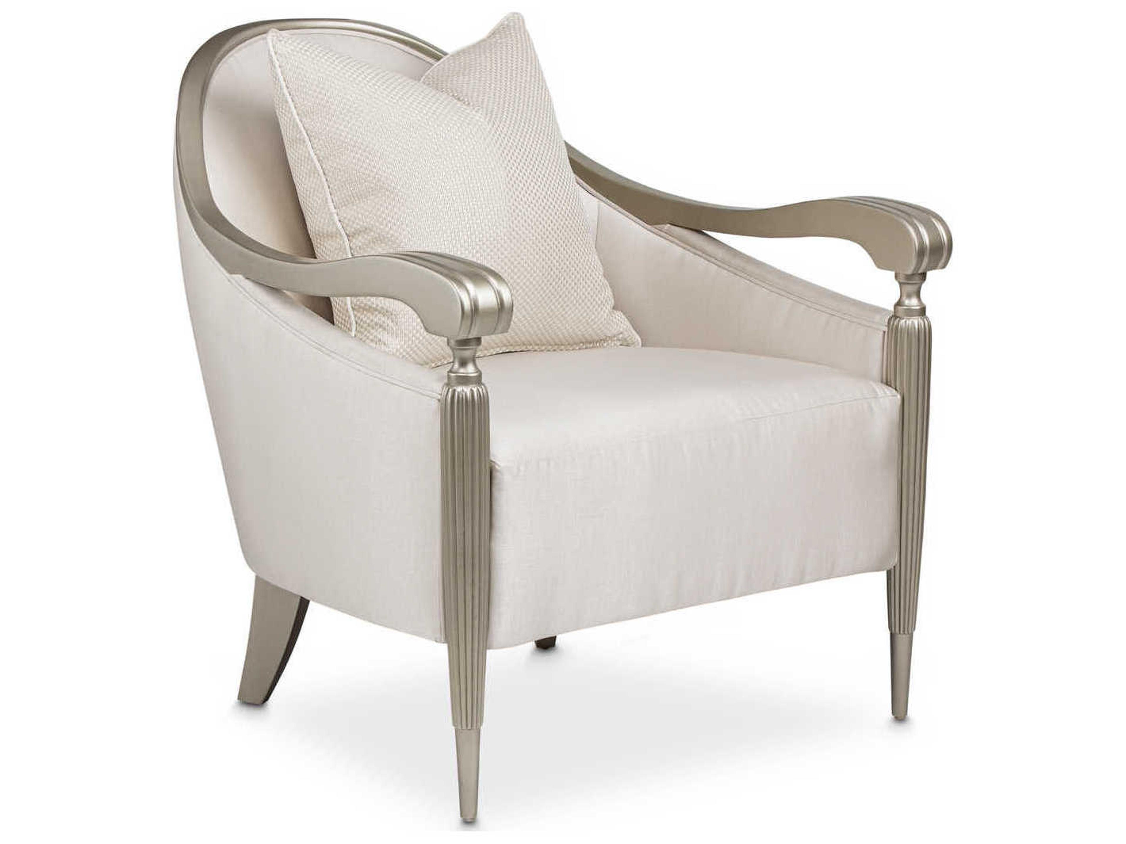 Luxecor Gilded Beige Fabric Accent Chair