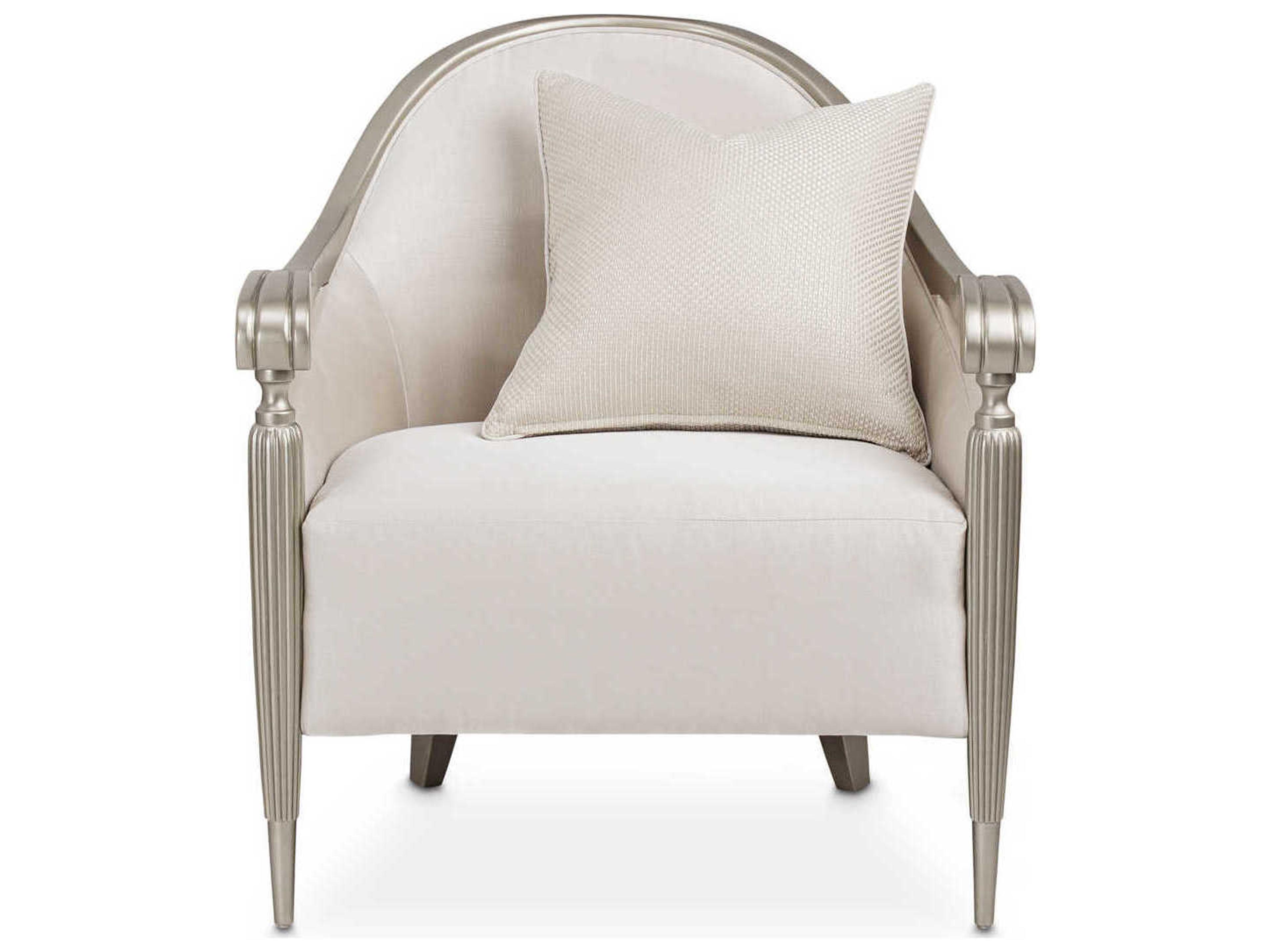 Luxecor Gilded Beige Fabric Accent Chair