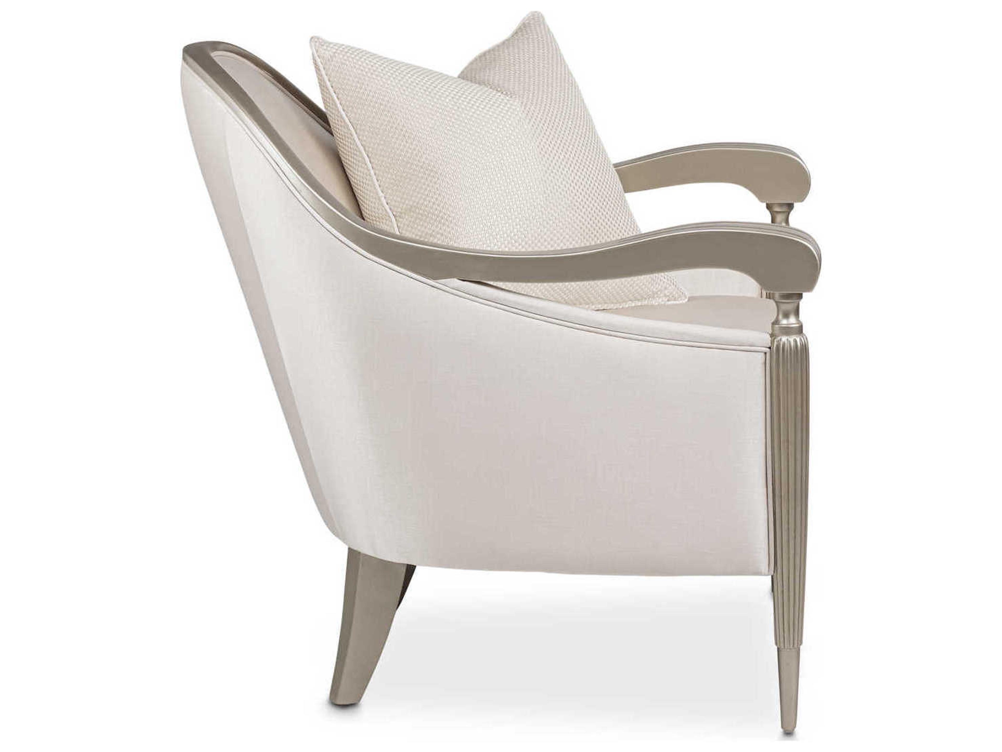 Luxecor Gilded Beige Fabric Accent Chair