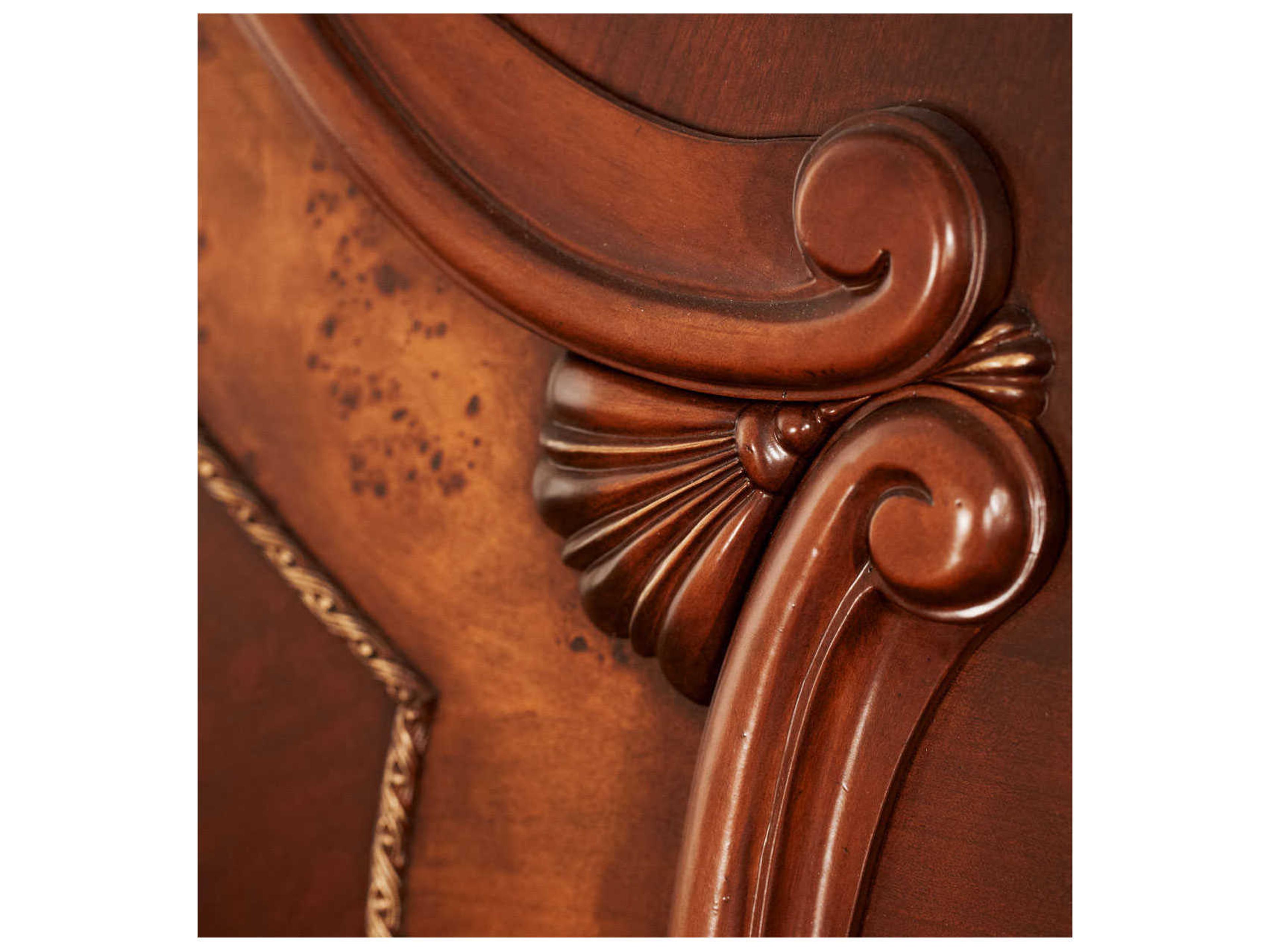 Michael Amini Cortina Quarry Brown Solid Wood California King Sleigh Bed