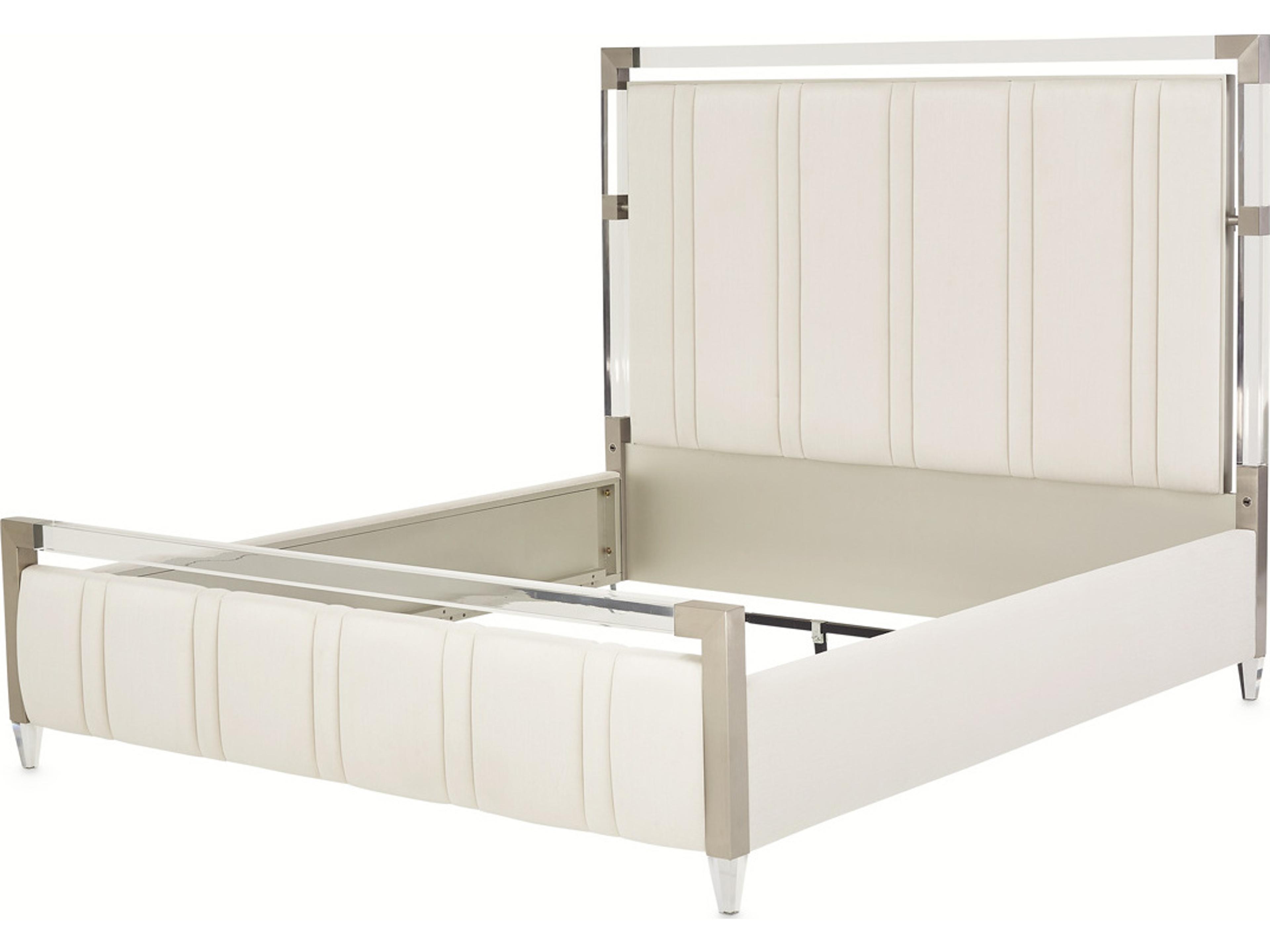 Luxecor Gilded Gray Beech Wood King Panel Bed