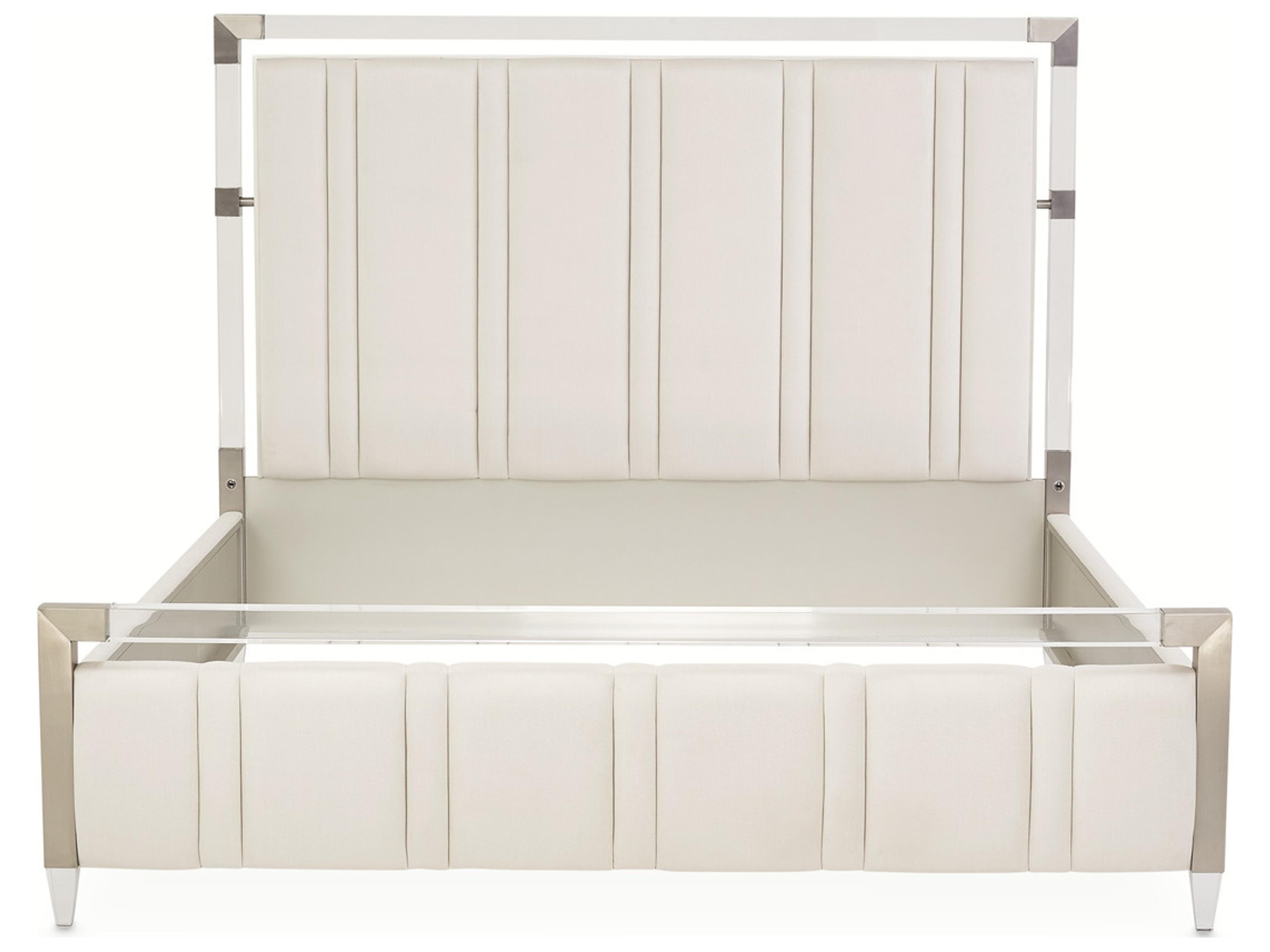 Luxecor Gilded Gray Beech Wood King Panel Bed