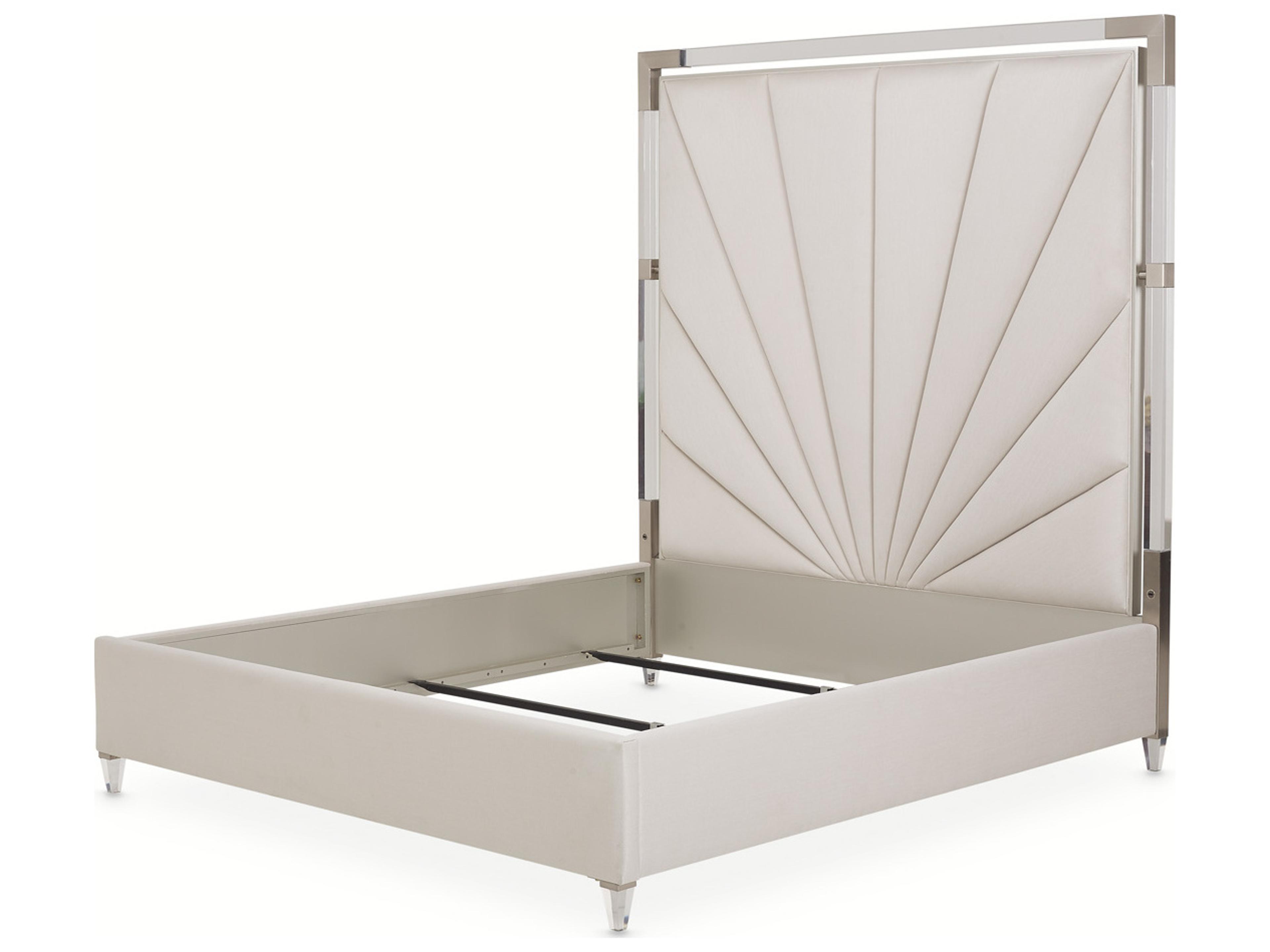 Luxecor Gilded Gray Beech Wood King Panel Bed