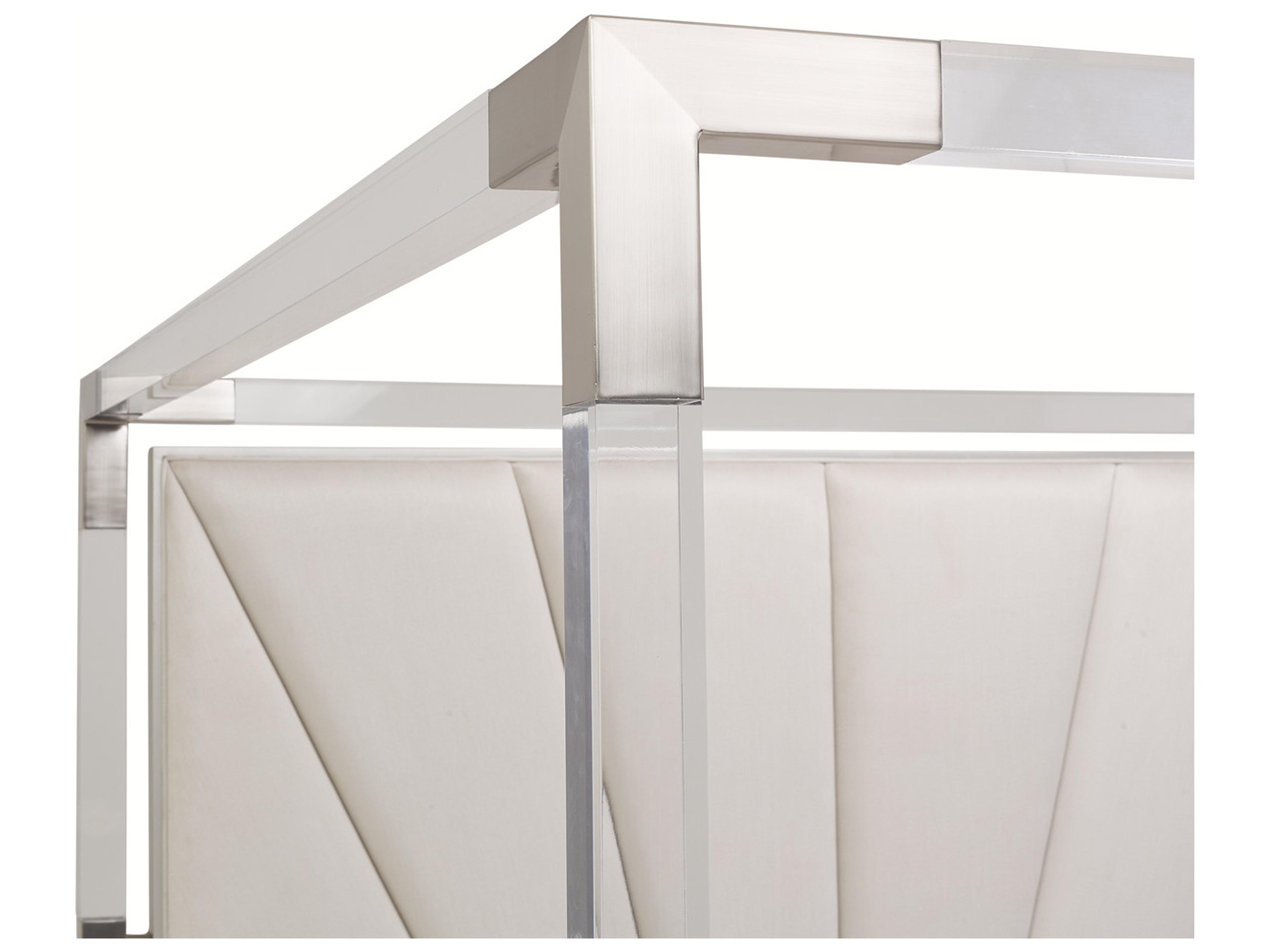 Luxecor Gilded Gray Beech Wood King Canopy Bed