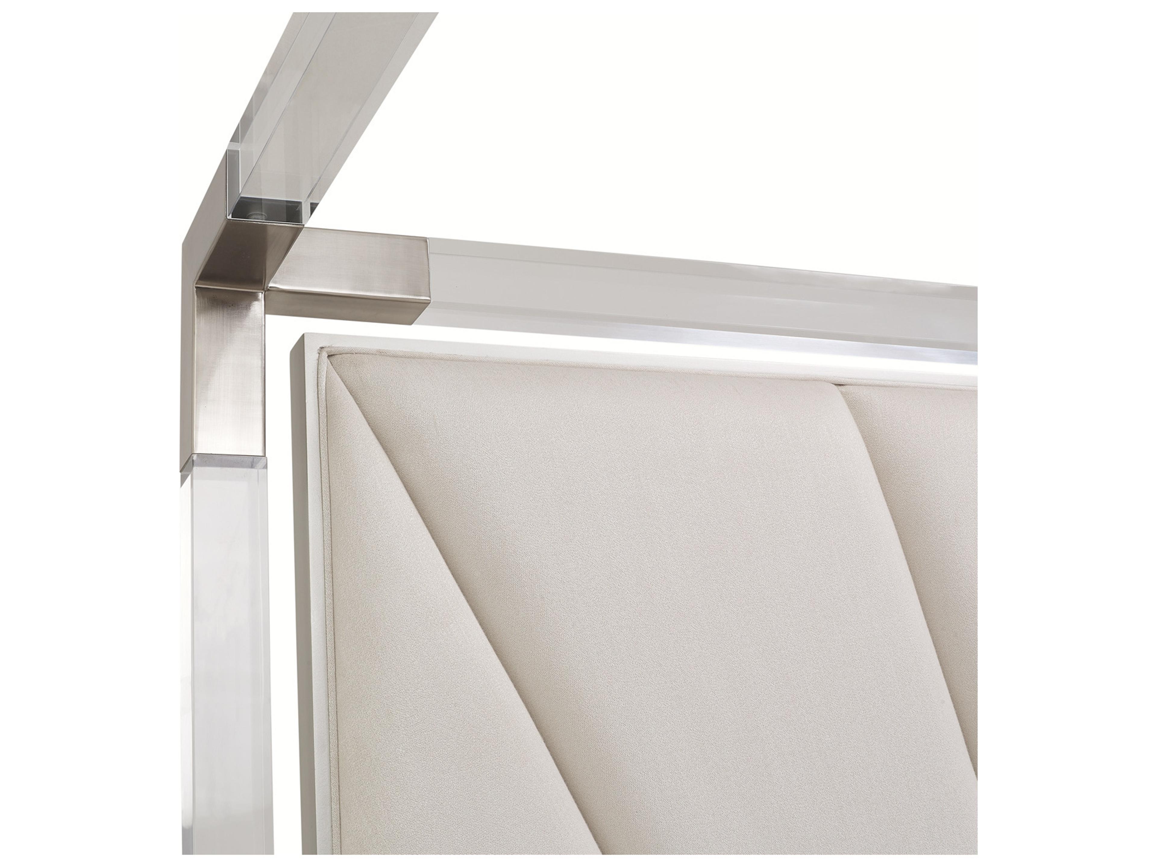 Luxecor Gilded Gray Beech Wood King Canopy Bed