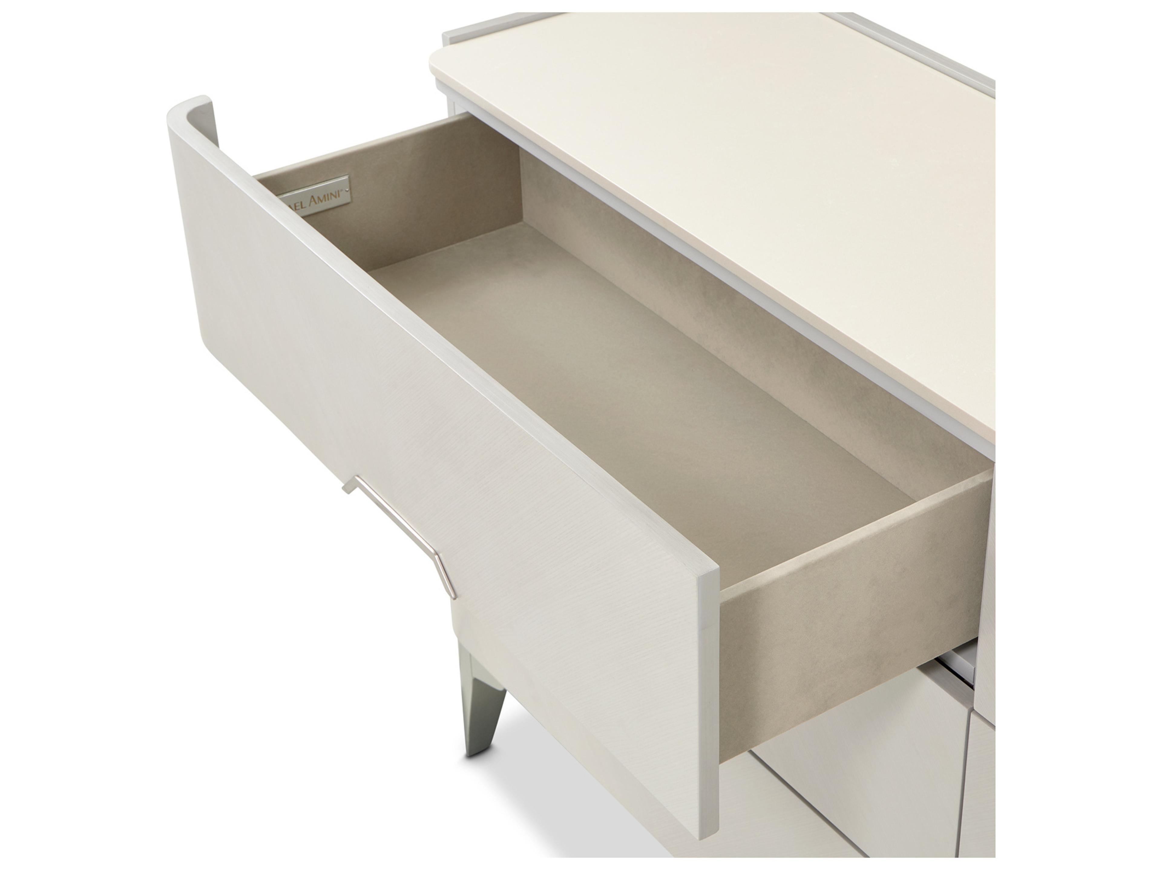 Luxecor Gilded 6-Drawers Gray Poplar Wood Double Dresser