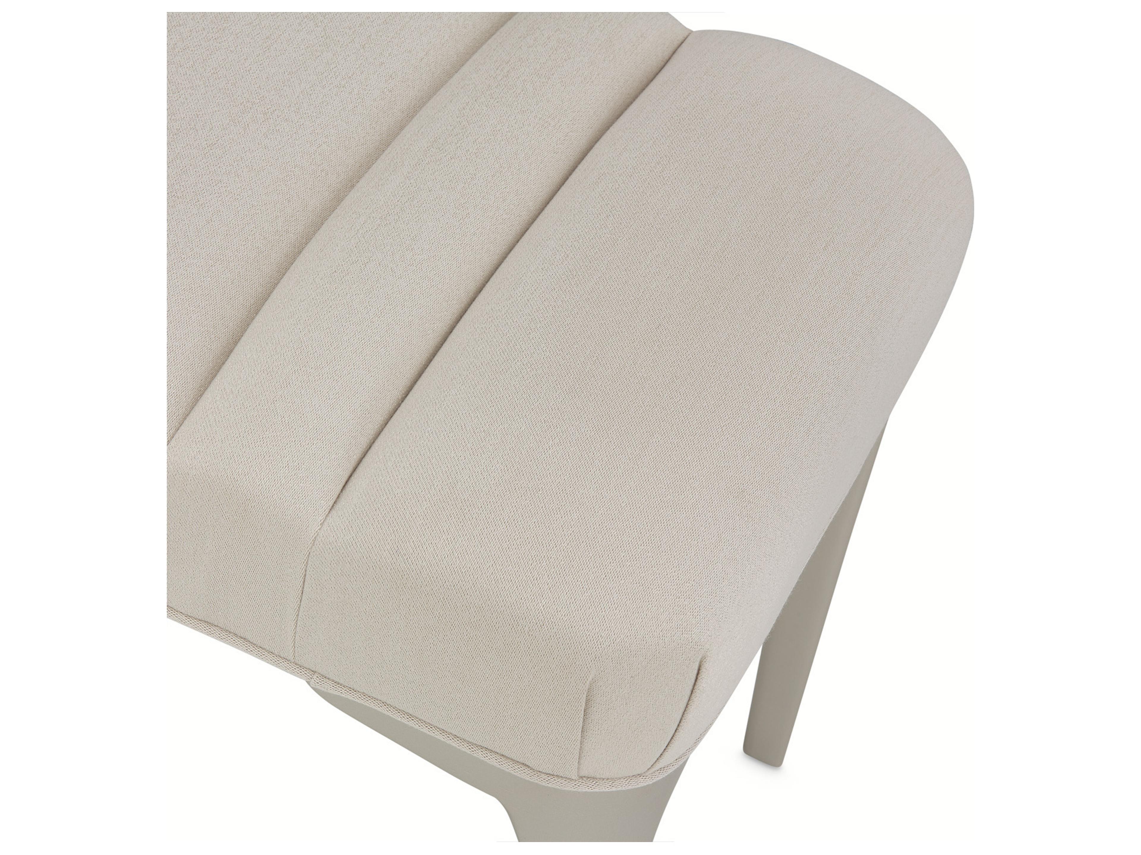 Luxecor Gilded White Upholstered Accent Bench