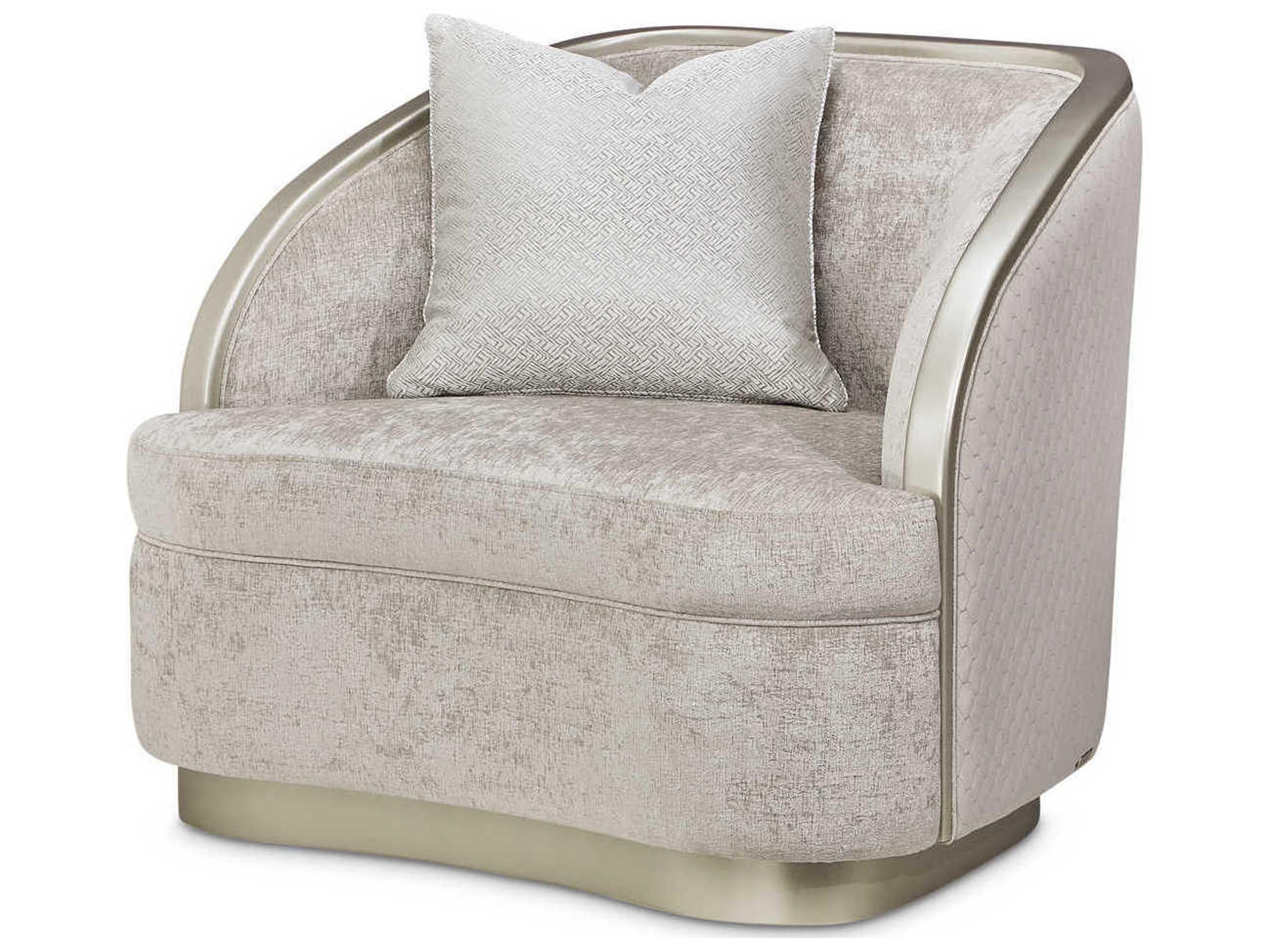 Luxecor Gilded Gray Fabric Accent Chair