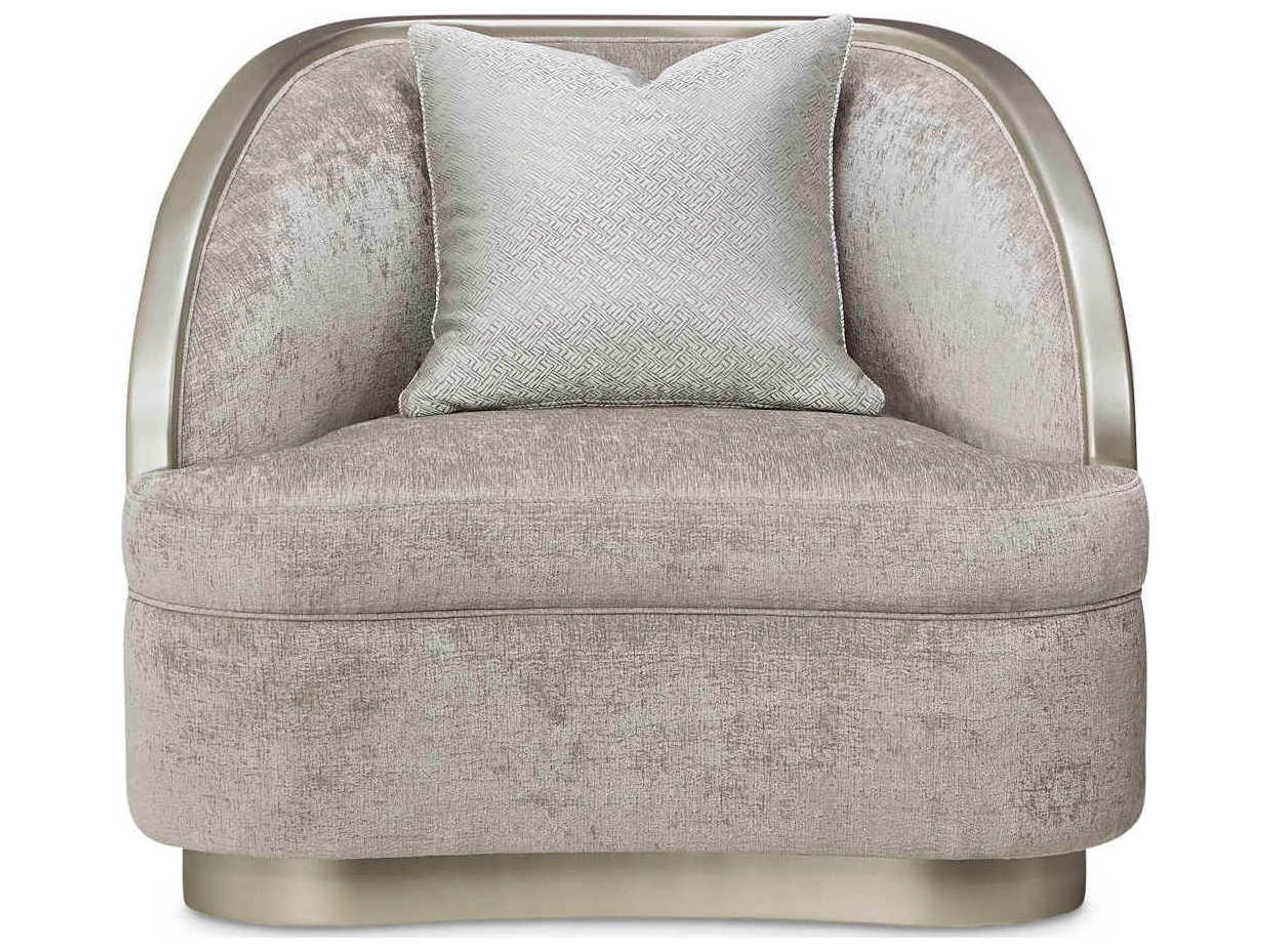 Luxecor Gilded Gray Fabric Accent Chair