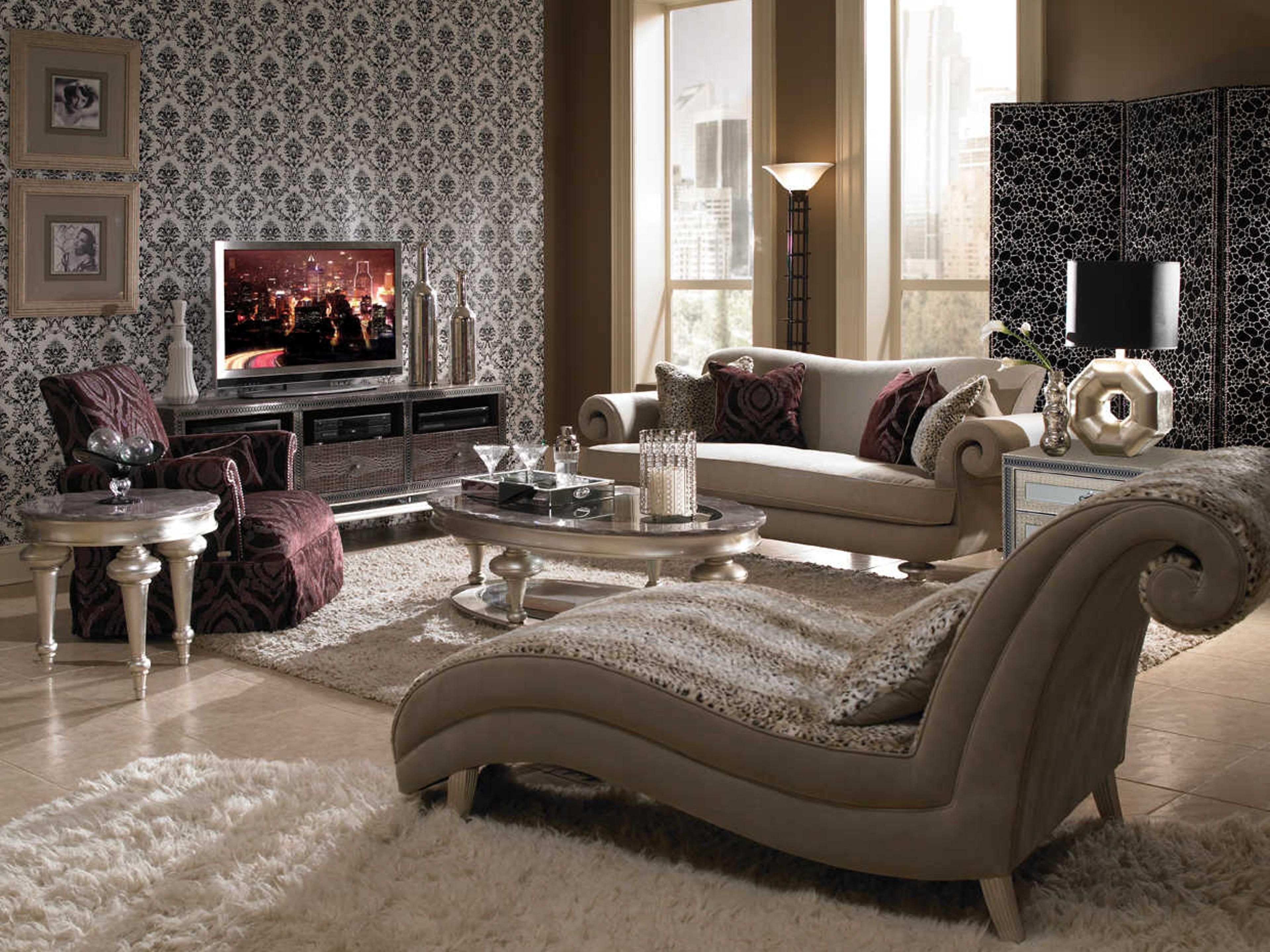 Luxecor Gilded 2-Drawers White Nightstand