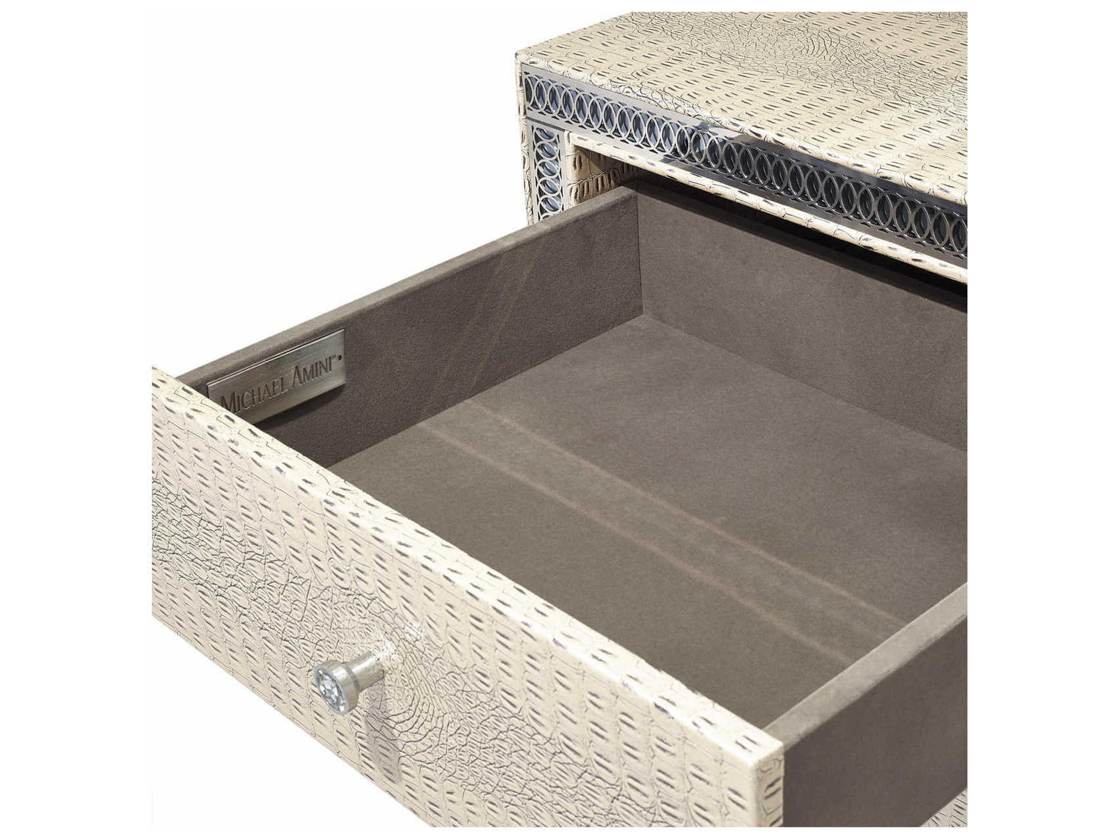 Luxecor Gilded White Double Dresser with Mirror Set